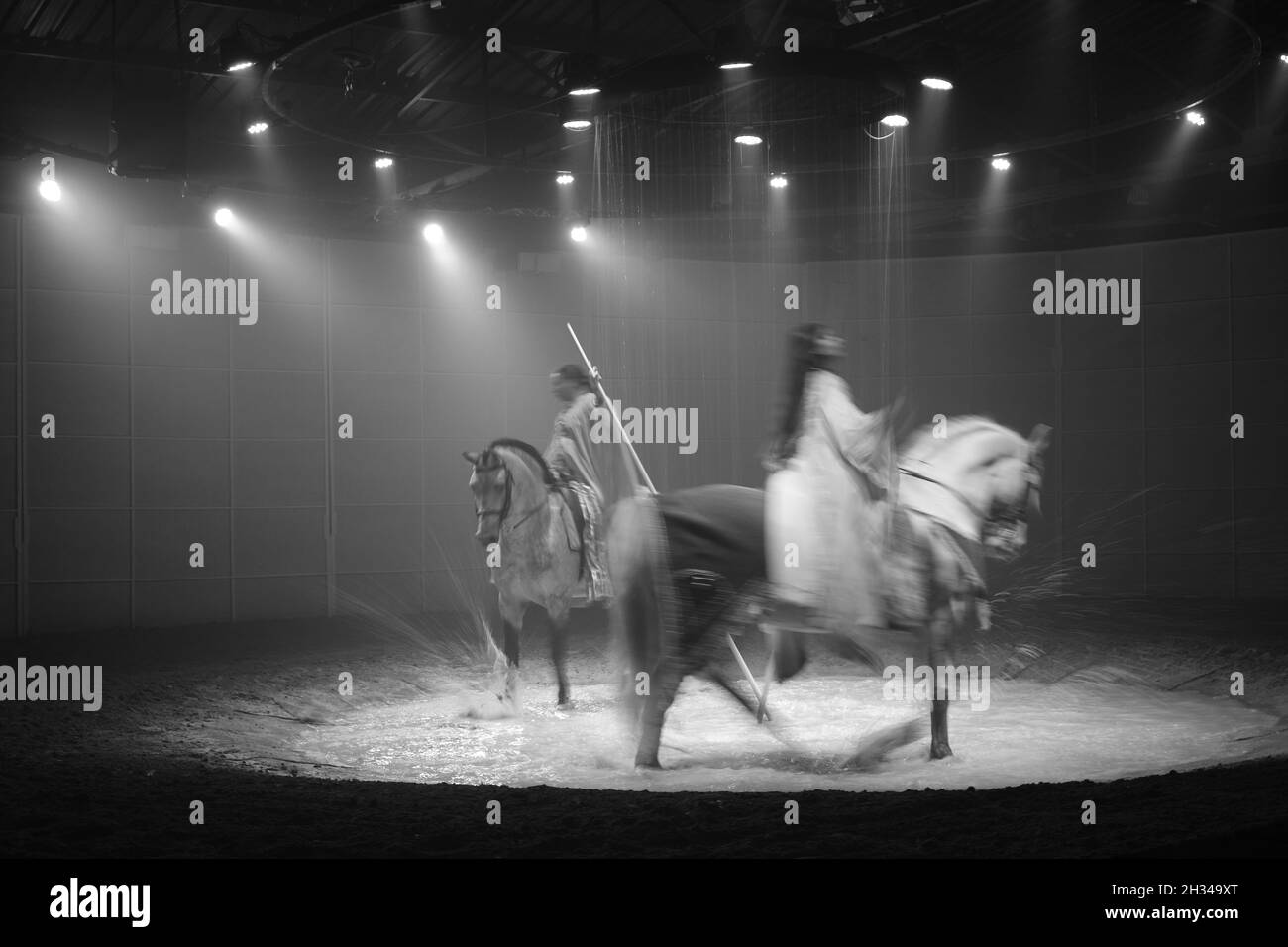 Gompa, Horse show at Artequus Theater, Alhaurin de La Torre, Malaga province, Andalusia, Spain. Stock Photo