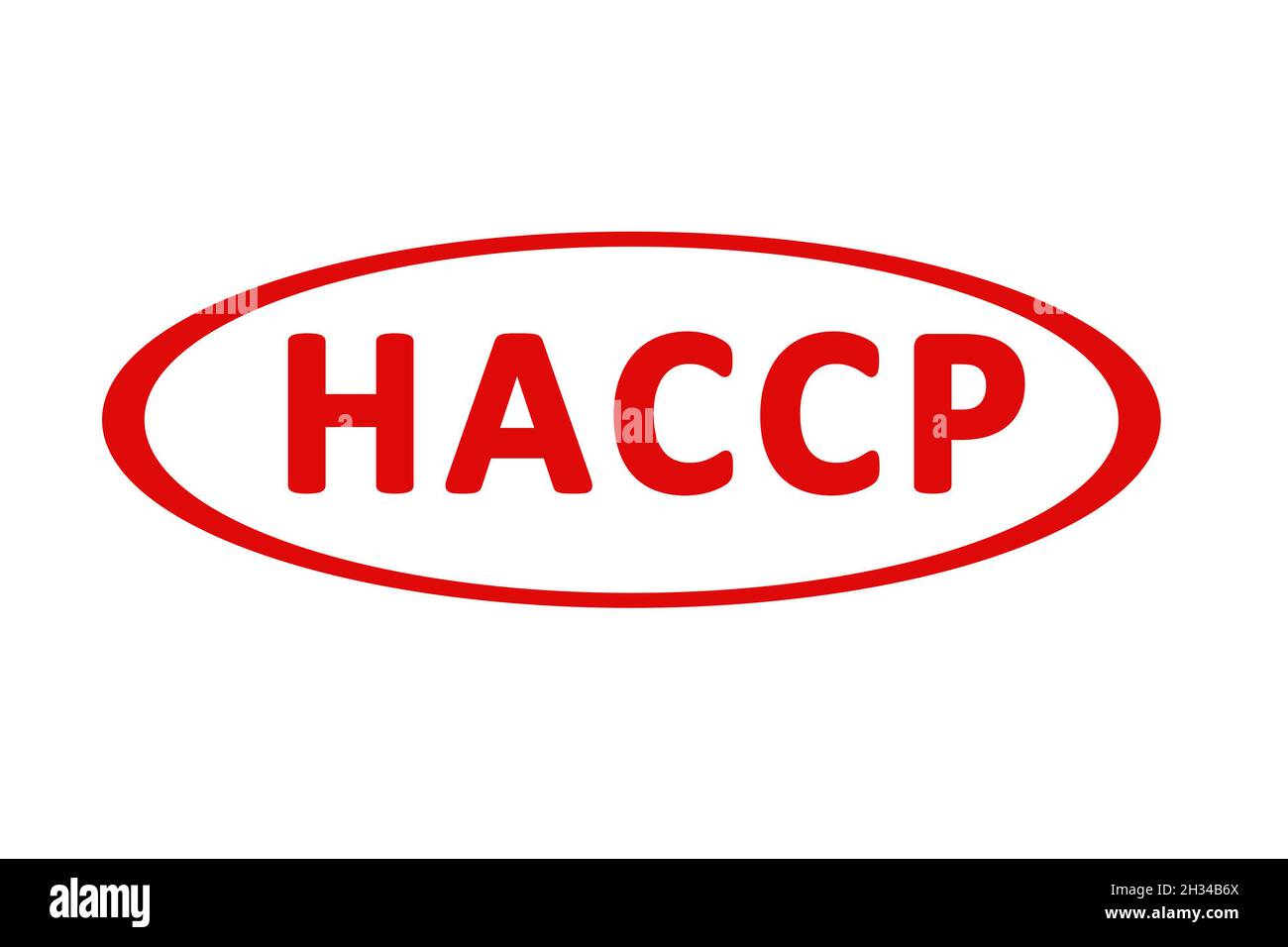 HACCP Hazard Analysis Critical Control Points icon on white background Stock Photo