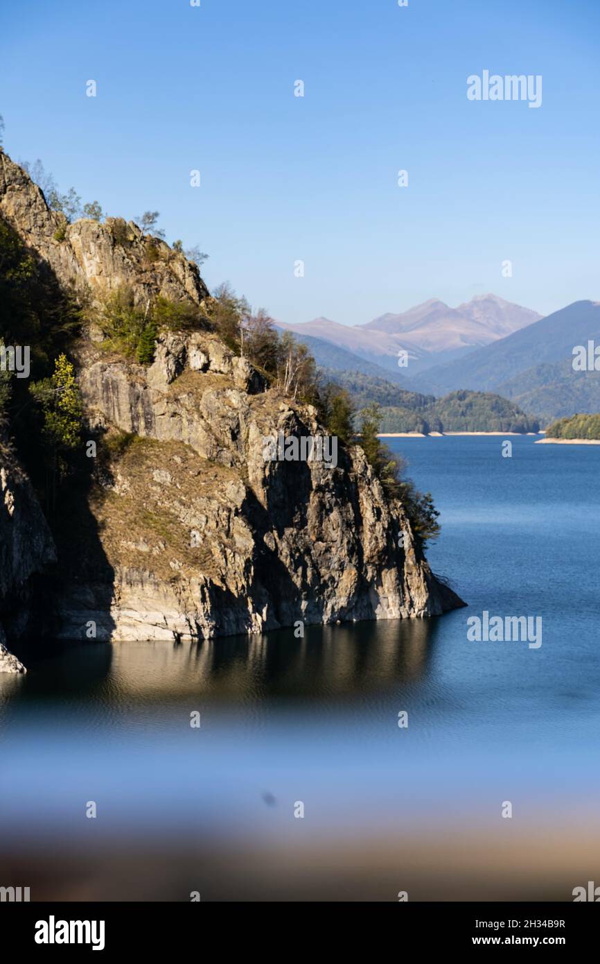 Vertical shot rock lake hi-res stock photography and images - Alamy
