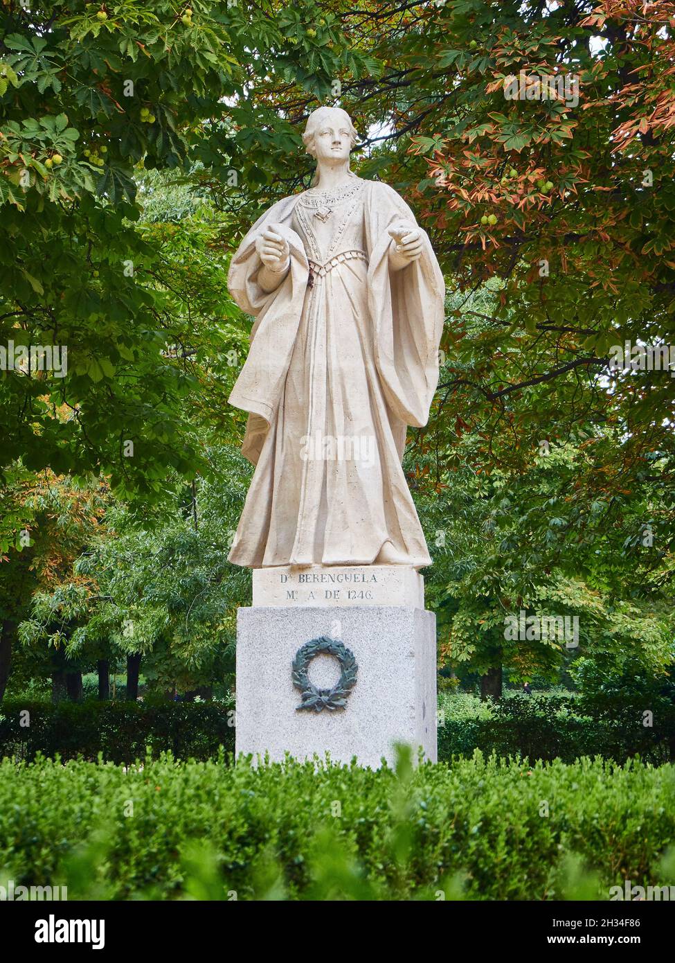 Statue of Berenguela of Castile. Madrid, Spain. Stock Photo