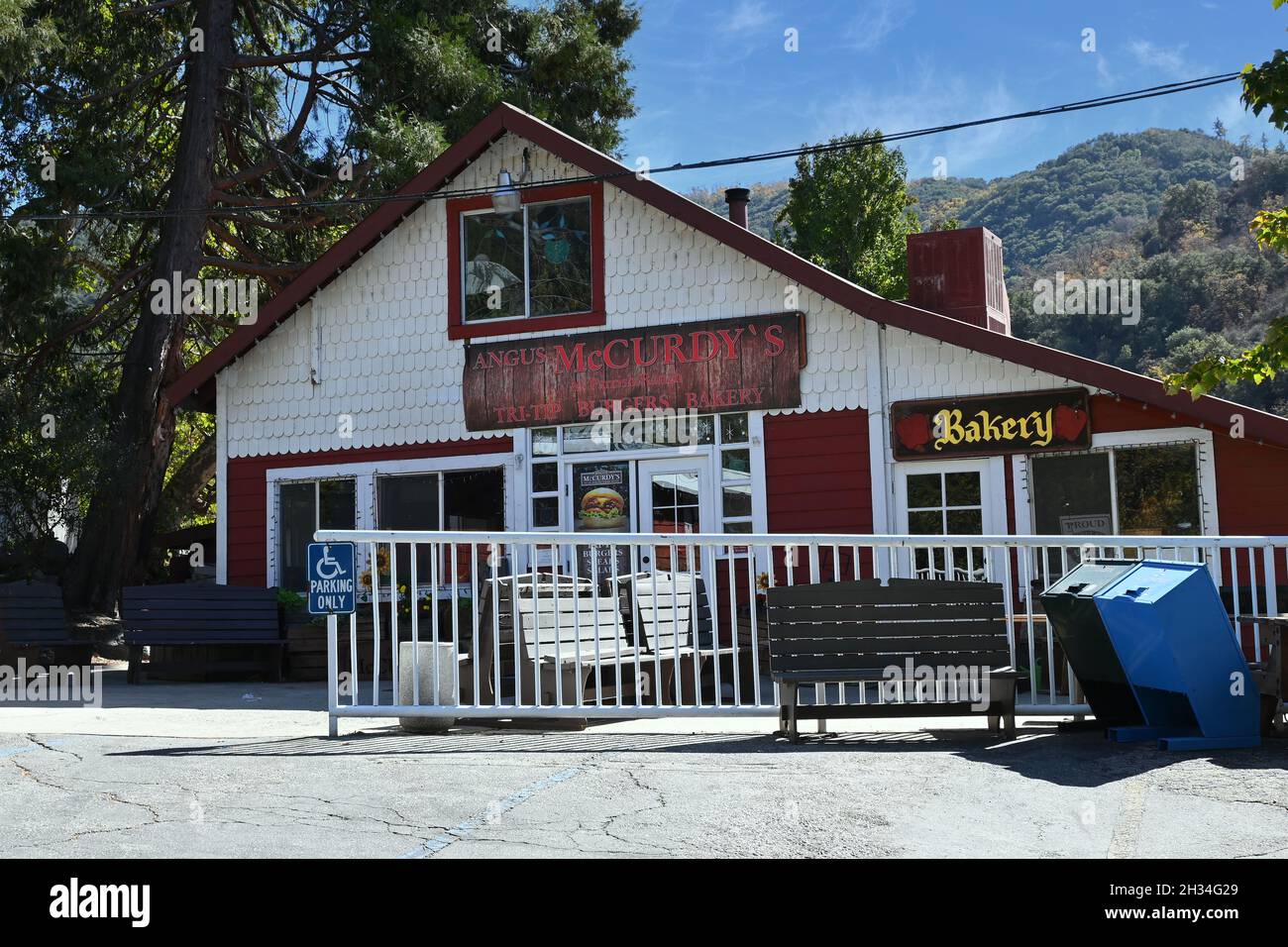 OAK GLEN, CALIFORNIA - 21 OCT 2021: Angus McCurdy Restaurant at the Parrish Pioneer Ranch. Stock Photo