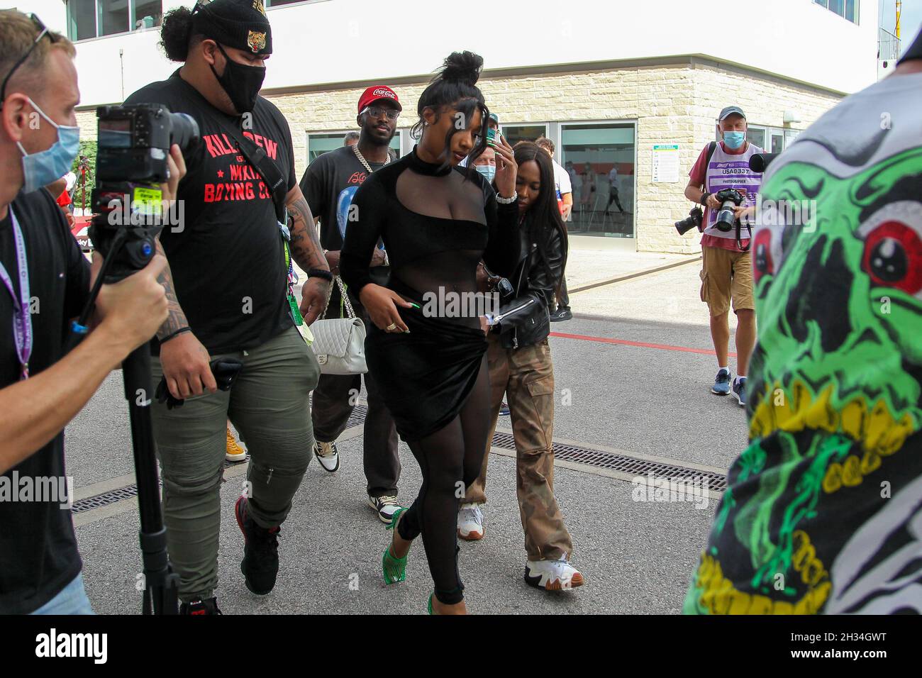 privilegeret tempo Tidsserier October 25, 2021, Austin, Texas, U.S: megan Thee Stallion arrives at the  Formula 1 Aramco United States Grand Prix race held at the Circuit of the  Americas racetrack in Austin,Texas. (Credit Image: ©