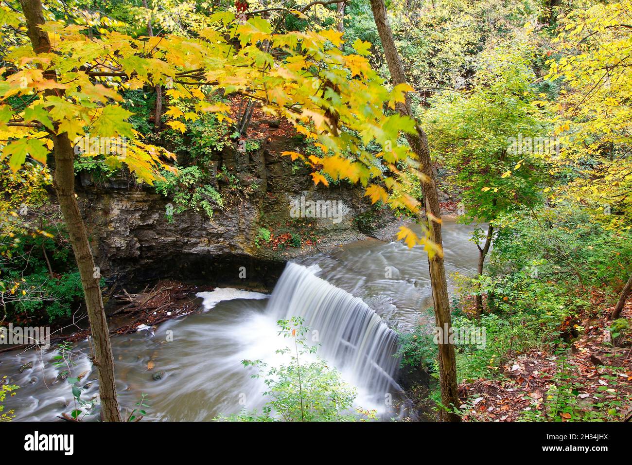 Indian Run Falls Park in Autumn, Dublin, Ohio Stock Photo - Alamy