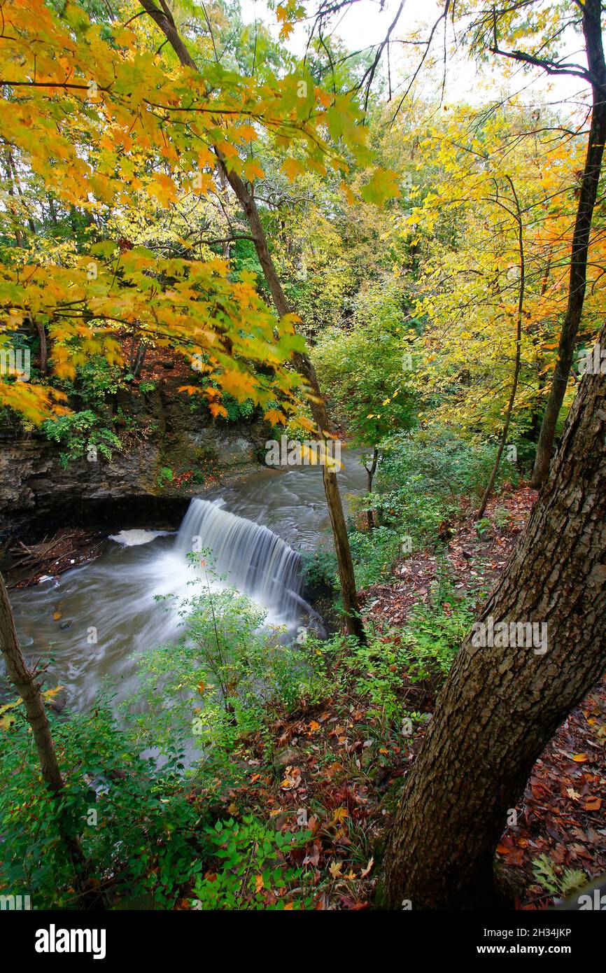 Indian Run Falls Park in Autumn, Dublin, Ohio Stock Photo - Alamy