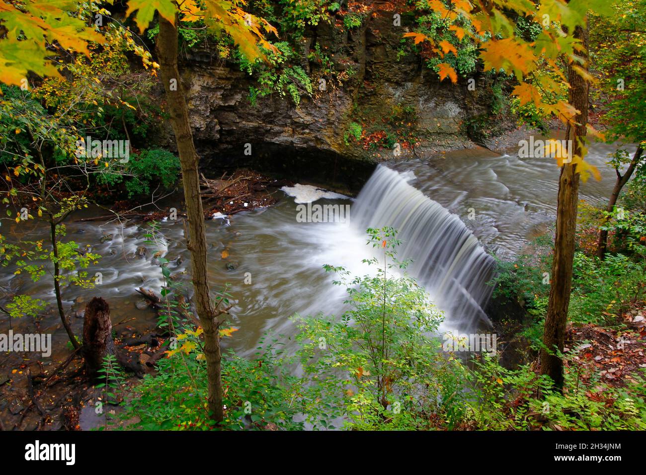 Indian Run Falls Park in Autumn, Dublin, Ohio Stock Photo Alamy