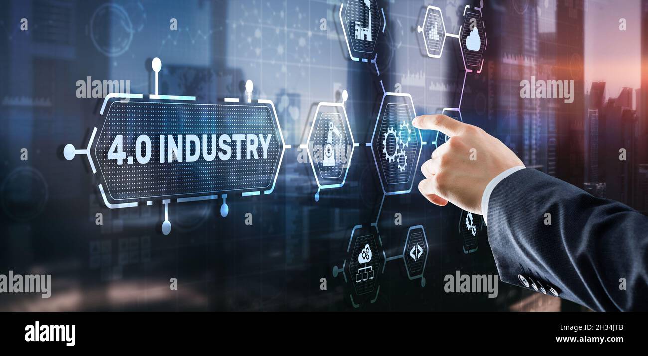 Industry  - The Fourth Industrial Revolution. Business Technology  concept Stock Photo - Alamy