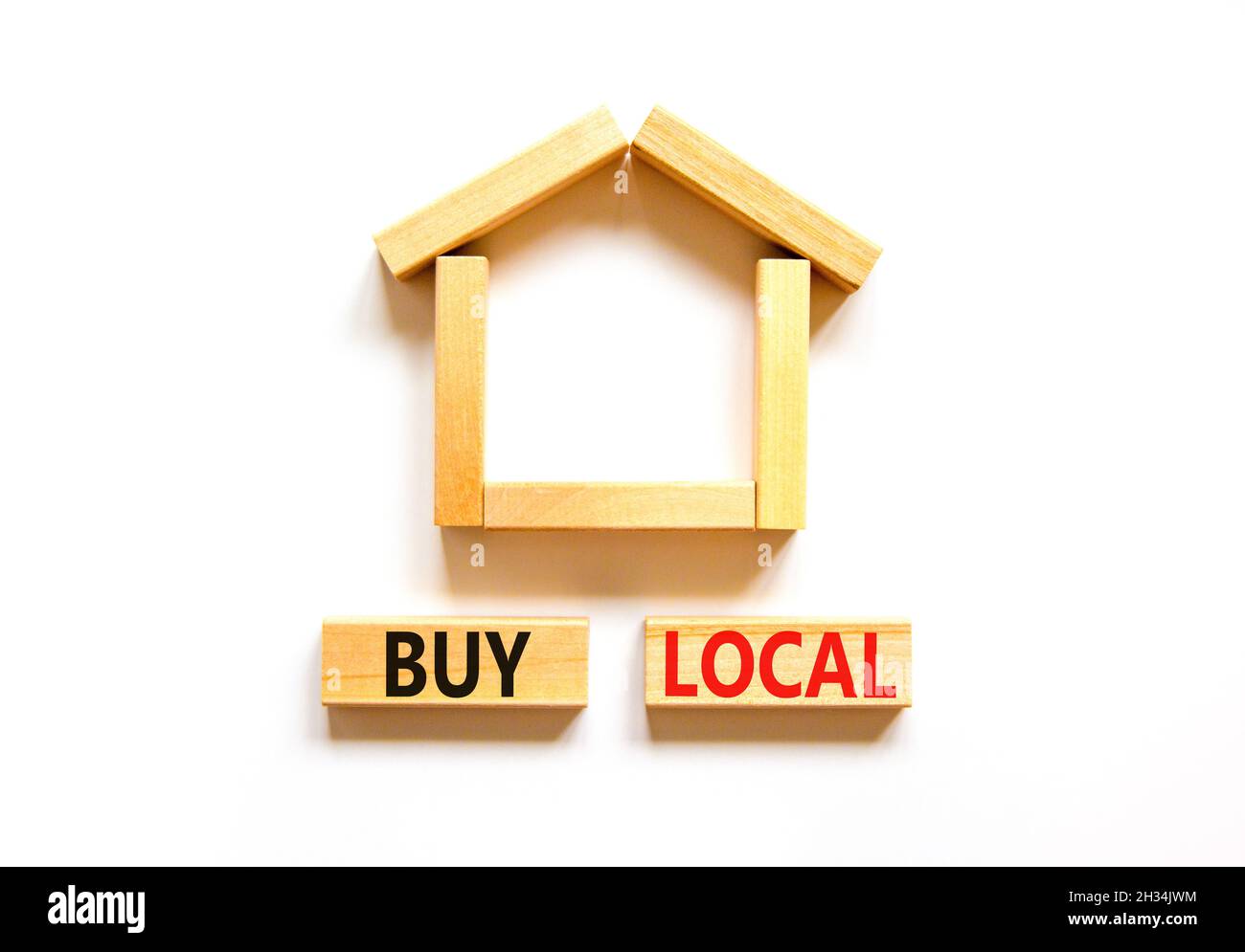 Selectiekader Radioactief aansporing Buy local and house symbol. Concept words 'Buy local' on wooden blocks near  miniature house. Beautiful white background, copy space. Business and buy  Stock Photo - Alamy