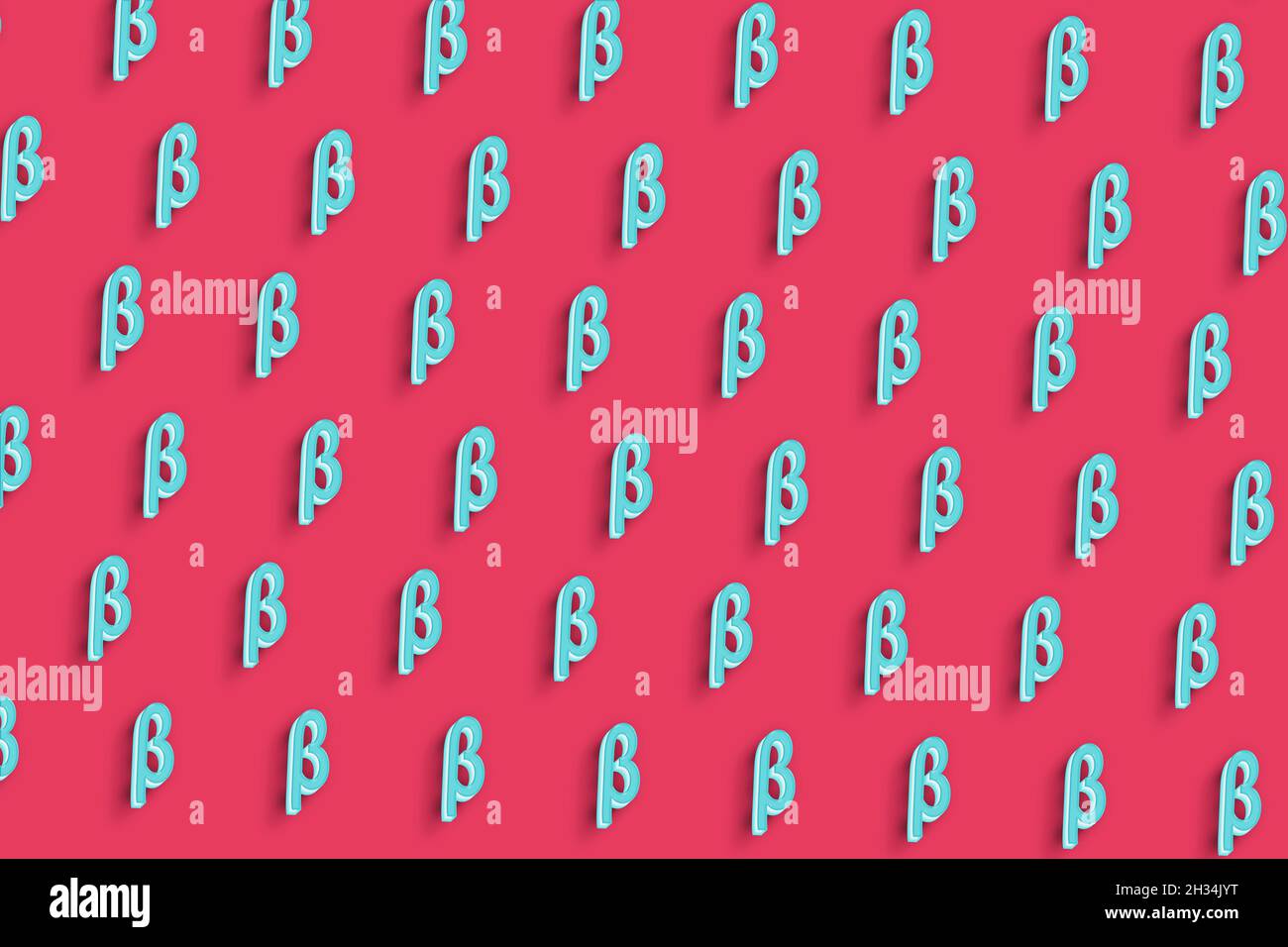 Beta sign. Beta letter, Greek Alphabet Symbol, Red minimal background ...