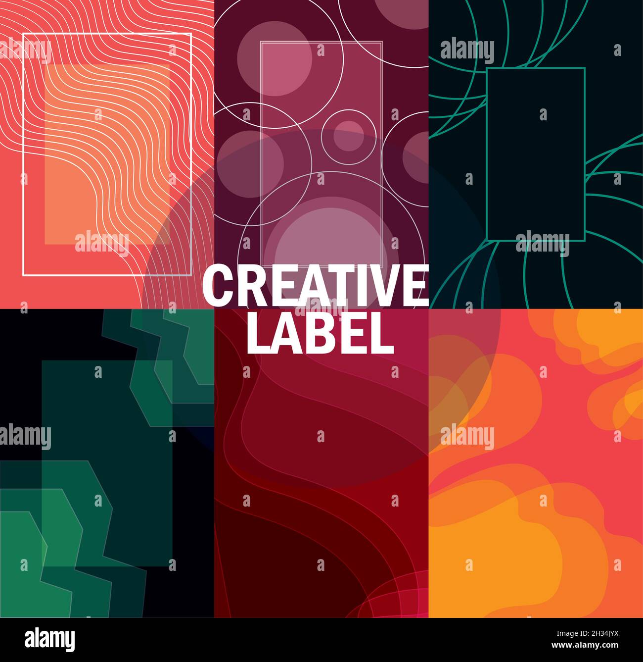 decorative and creative labels Stock Vector Image & Art - Alamy