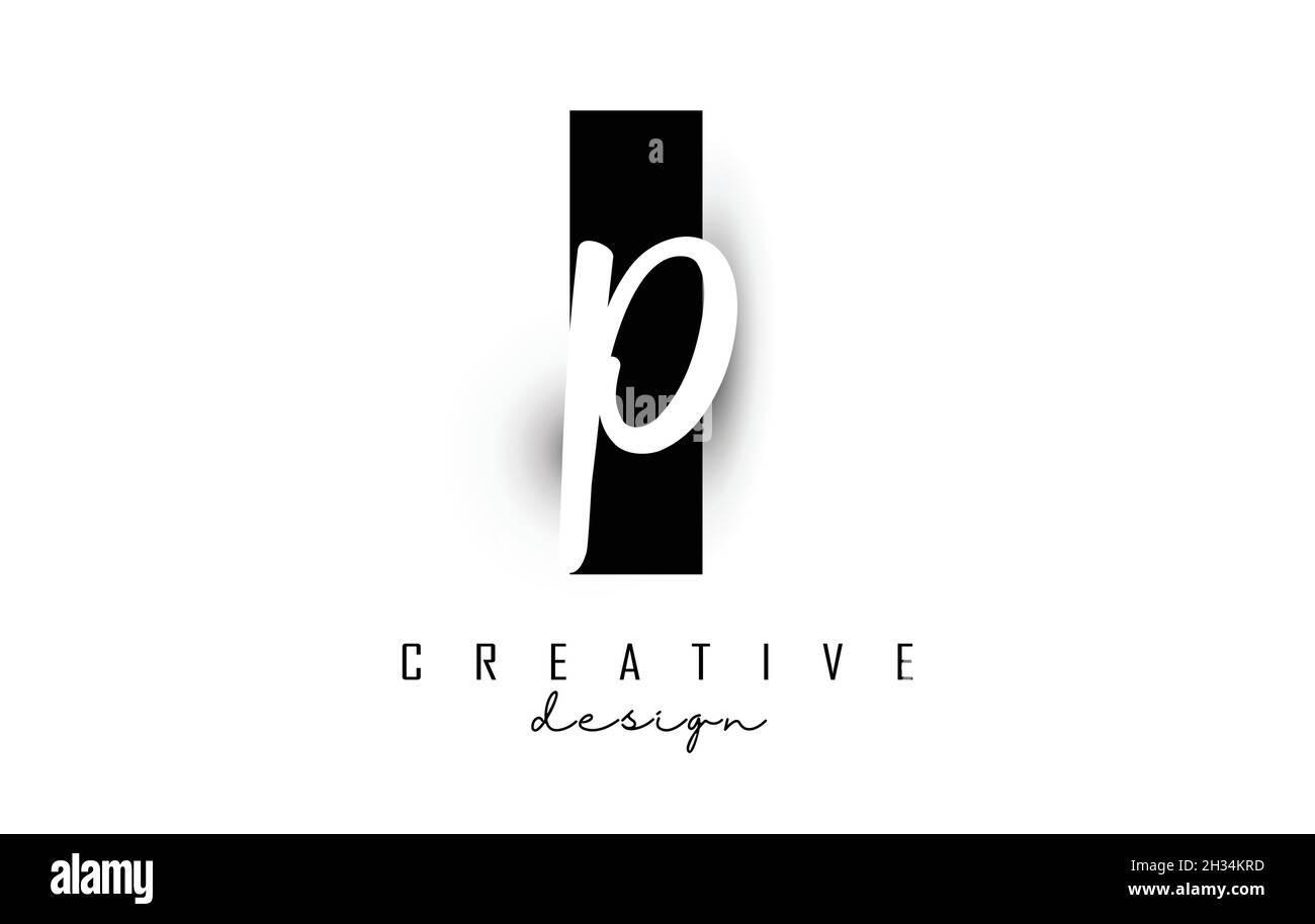Letters IP logo with a minimalist design. Letters I and P with ...