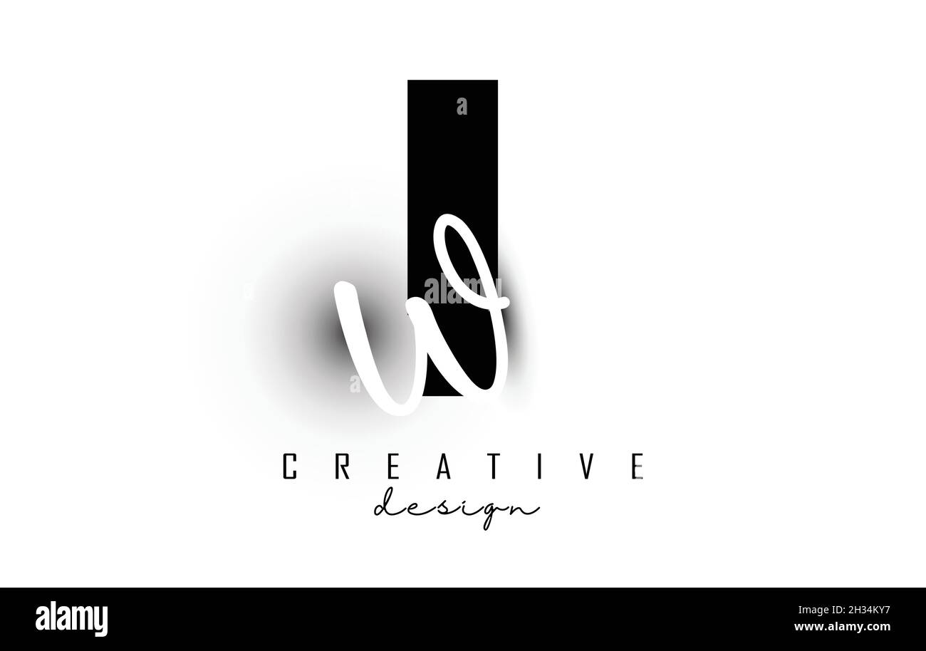 Letters IW logo with a minimalist design. Letters I and W with ...