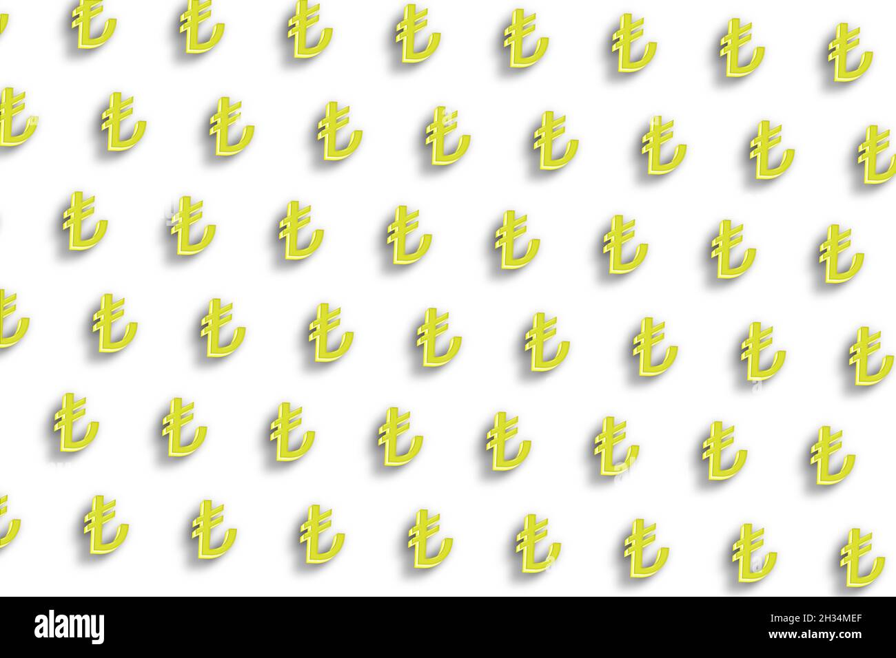 Turkish Lira, TRY Lira currency, Monetary currency symbol, white ...