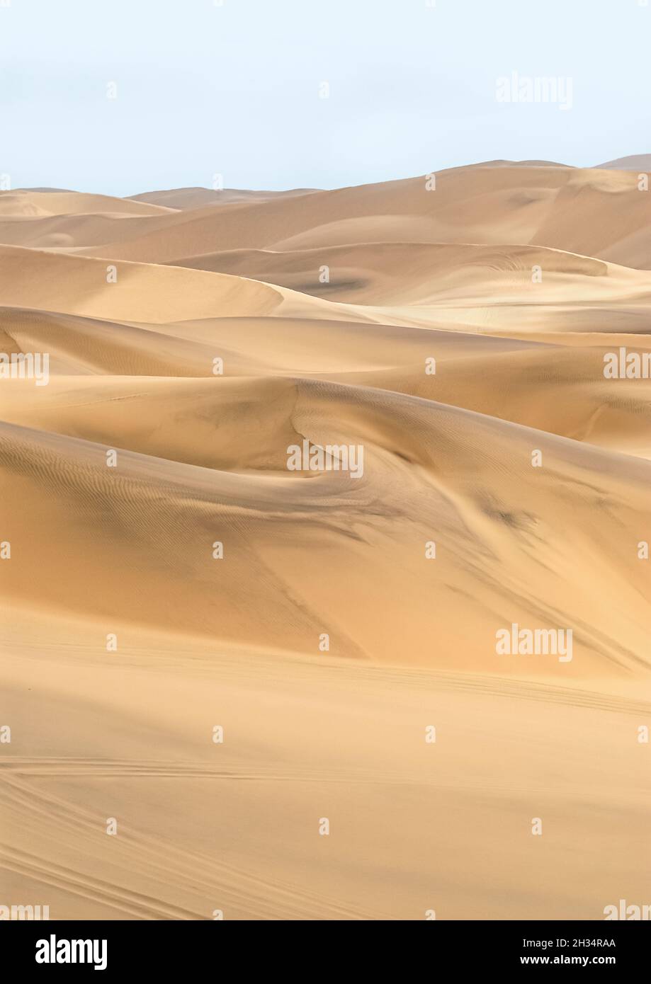 Desert Landscape at the Namib Desert, Namibia Stock Photo