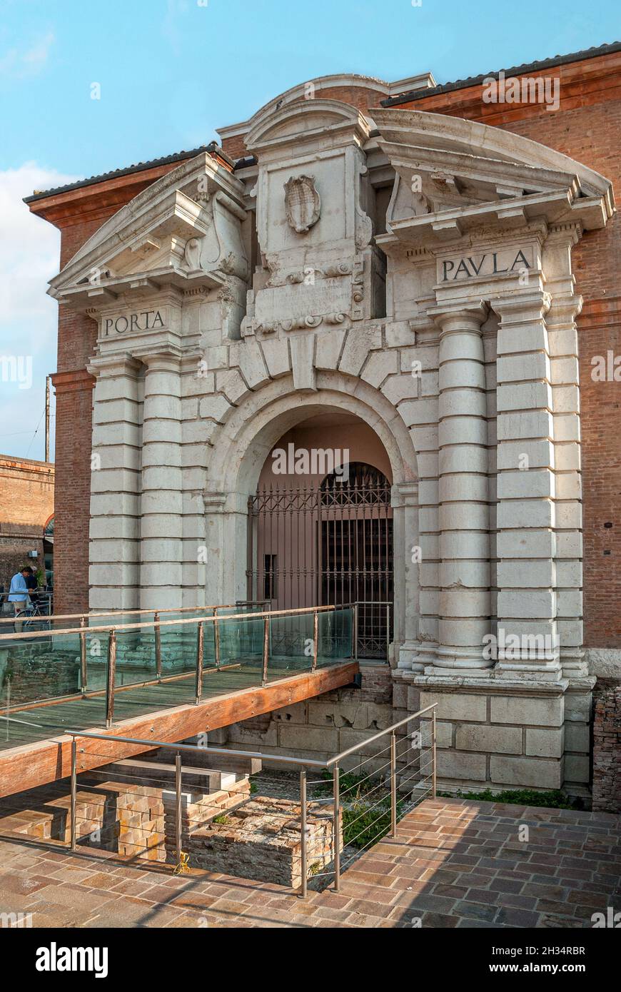 Porta Paula at the old Castle Wall of Ferrara; Emilia-Romagna; Italy Stock  Photo - Alamy