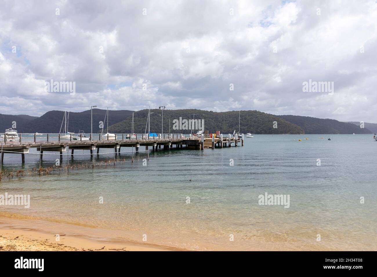 Pittwater in Sydney northern beaches area, with views of ku ring Gai chase national park,Sydney,Australia Stock Photo