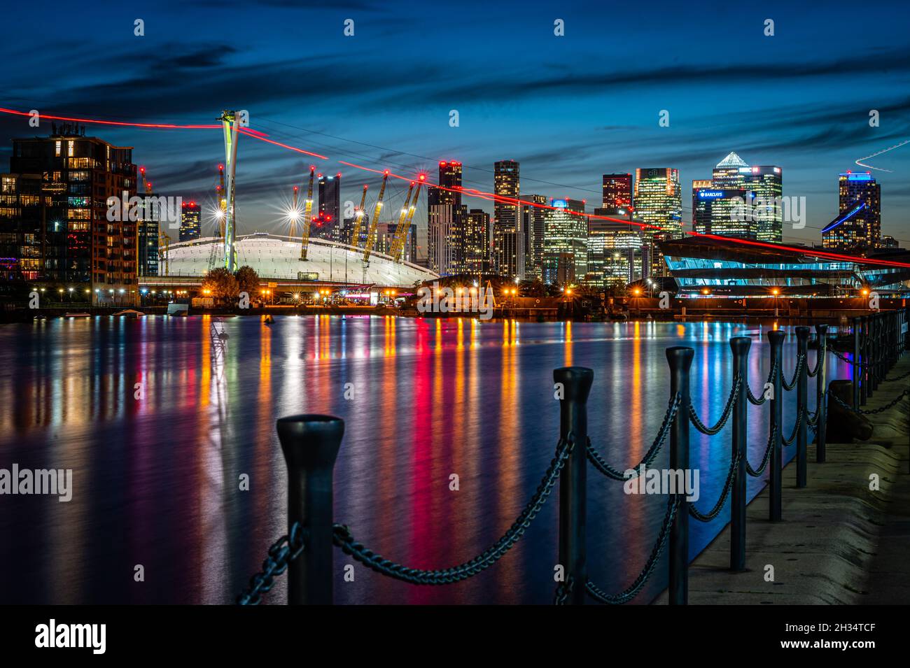 Canary Wharf at night, London, UK Stock Photo - Alamy