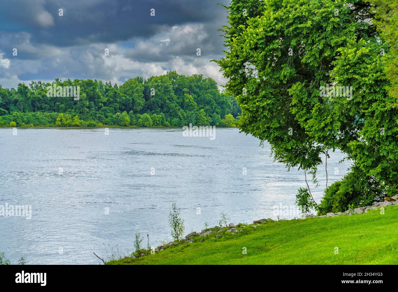 The site of Pittsburg Landing on the Tennessee River at the Shiloh