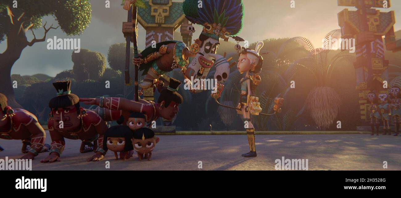 MAYA AND THE THREE, from left: Jungle Lands King (voice: Jorge G ...