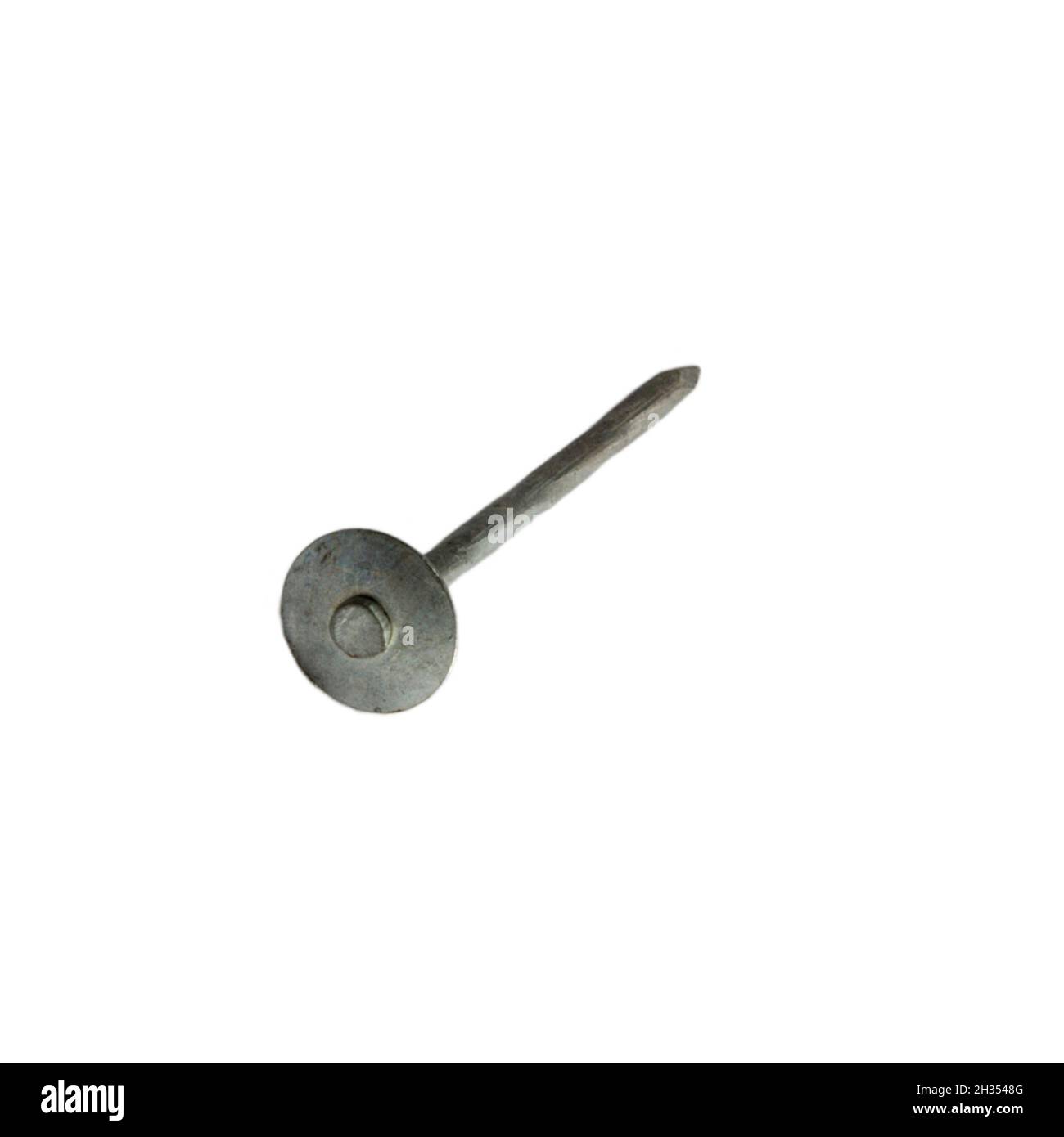 Square Twisted Flat Head Nail Cutout on white background, hardware