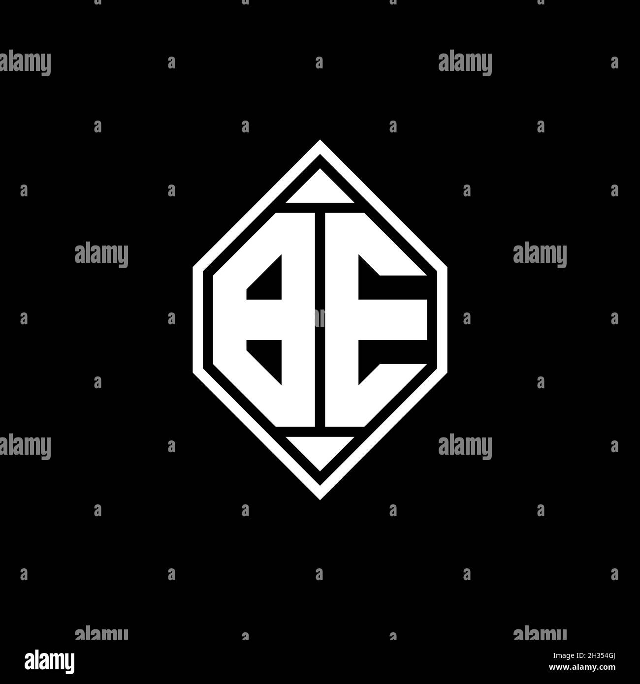 BD Monogram logo letter with Gemoteric line rounded shape style design ...