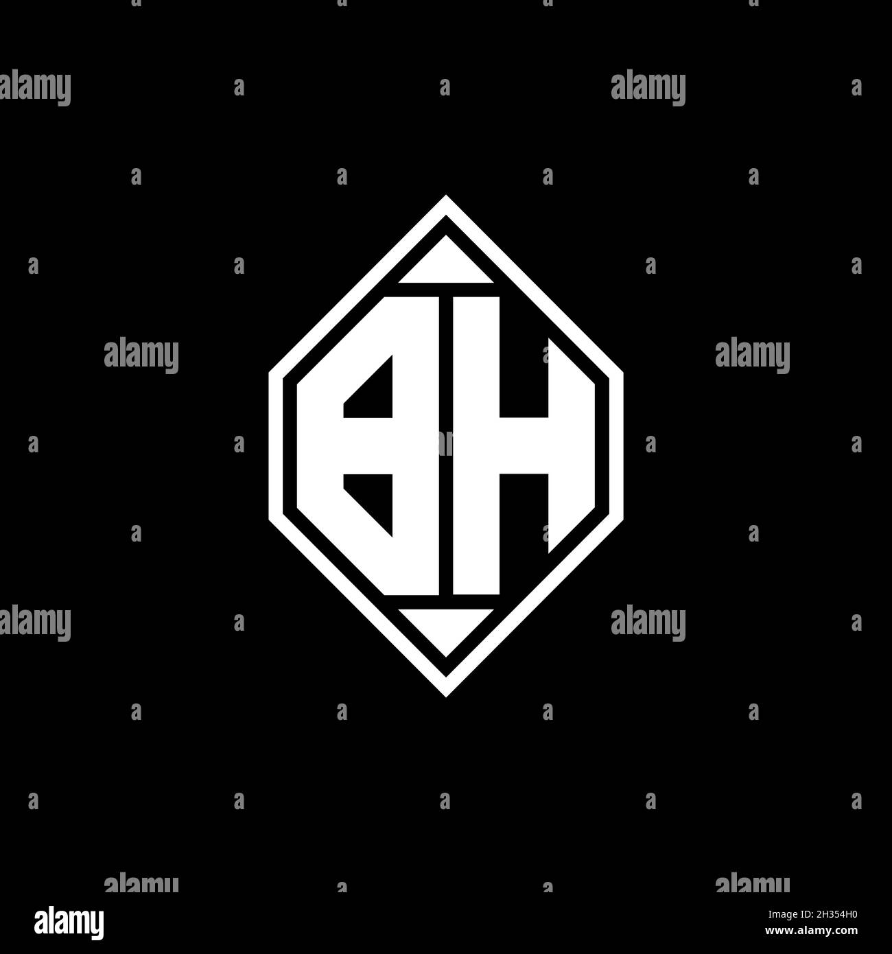 BG Monogram logo letter with Gemoteric line rounded shape style design ...