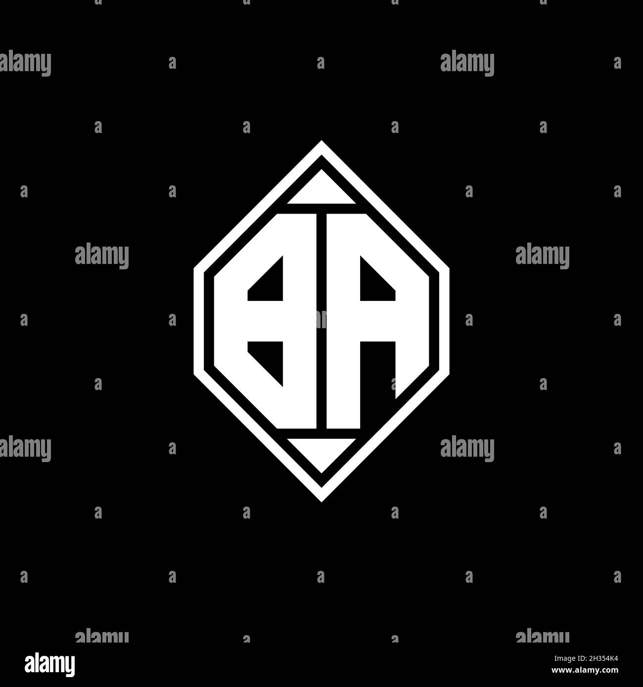 AZ Monogram logo letter with Gemoteric line rounded shape style design ...