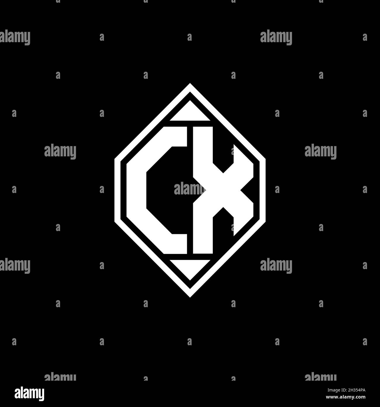 CT Monogram logo letter with Gemoteric line rounded shape style design ...