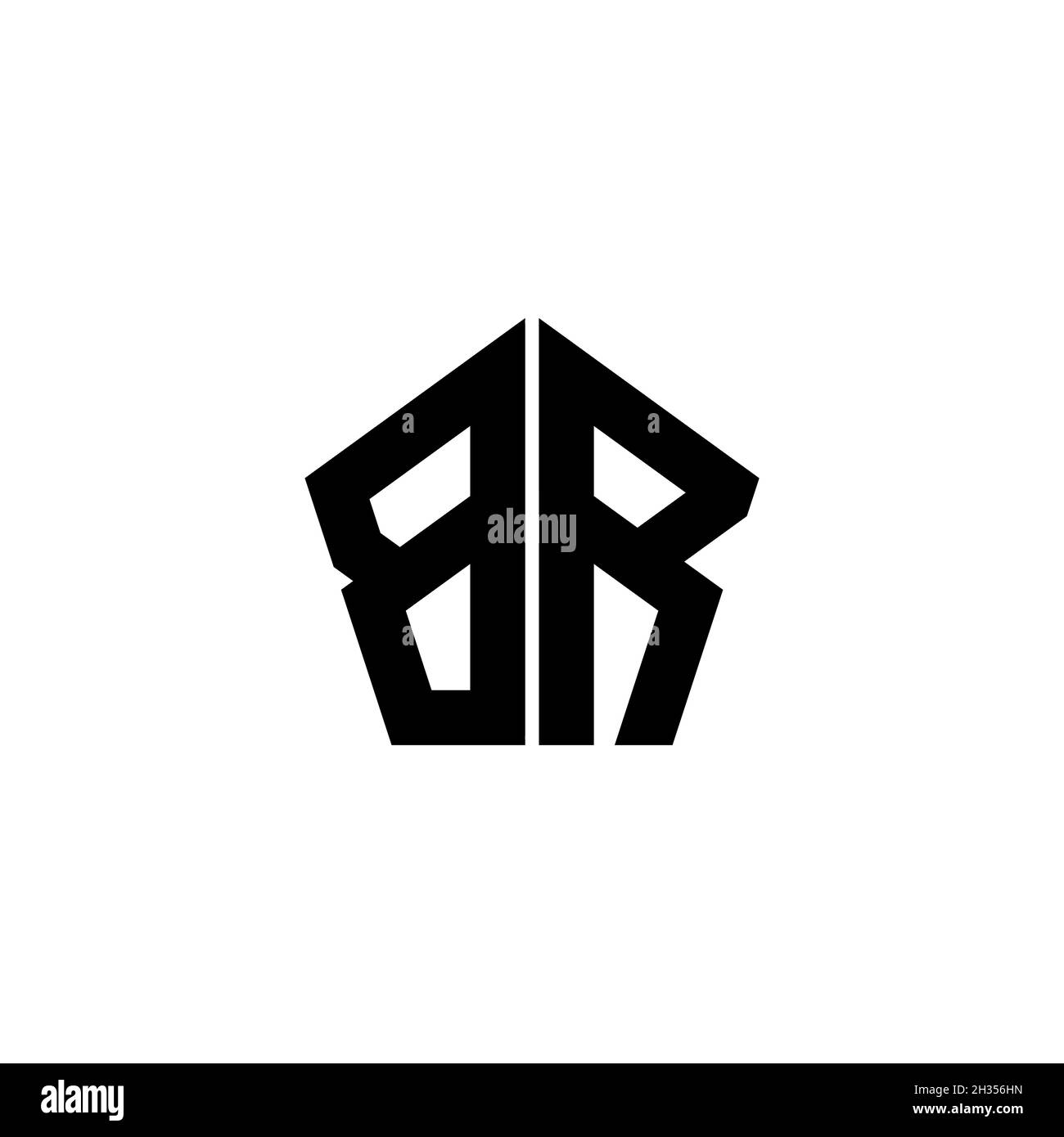 BS Monogram logo letter with Gemoteric line rounded shape style design ...