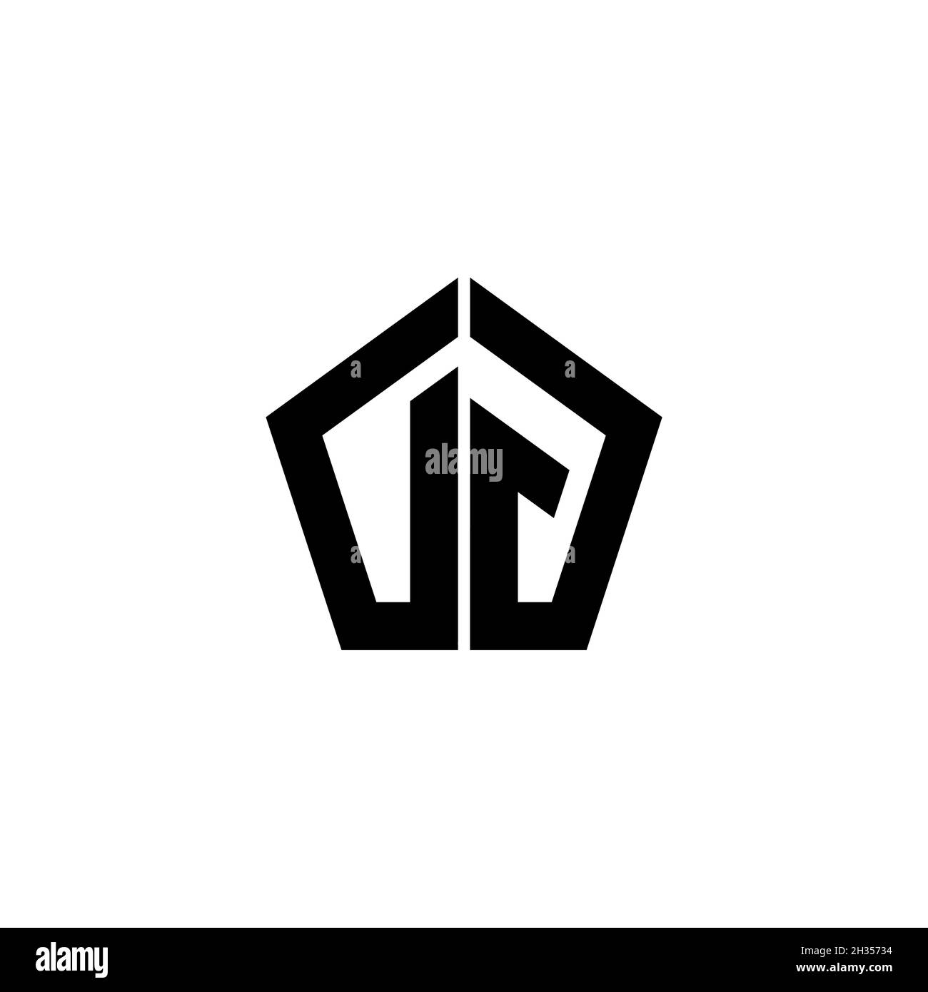 DG Monogram logo letter with Gemoteric line rounded shape style design ...