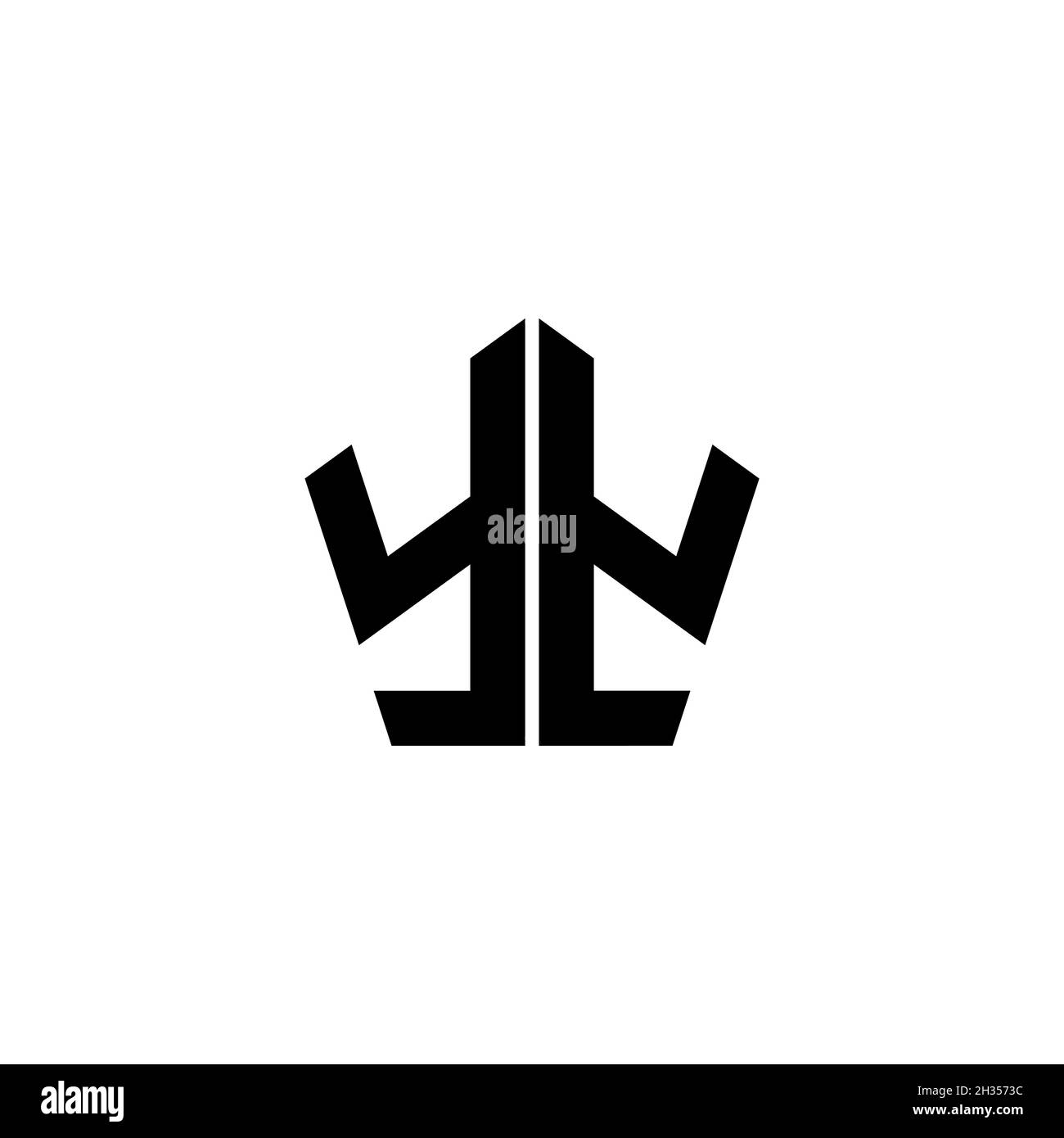 YY Monogram logo letter with polygonal geometric shape style design ...
