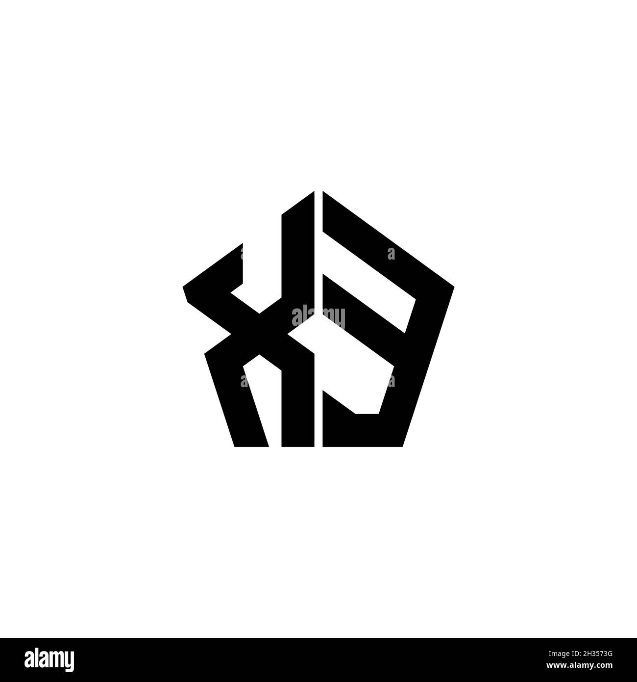 XE Monogram logo letter with Gemoteric line rounded shape style design ...