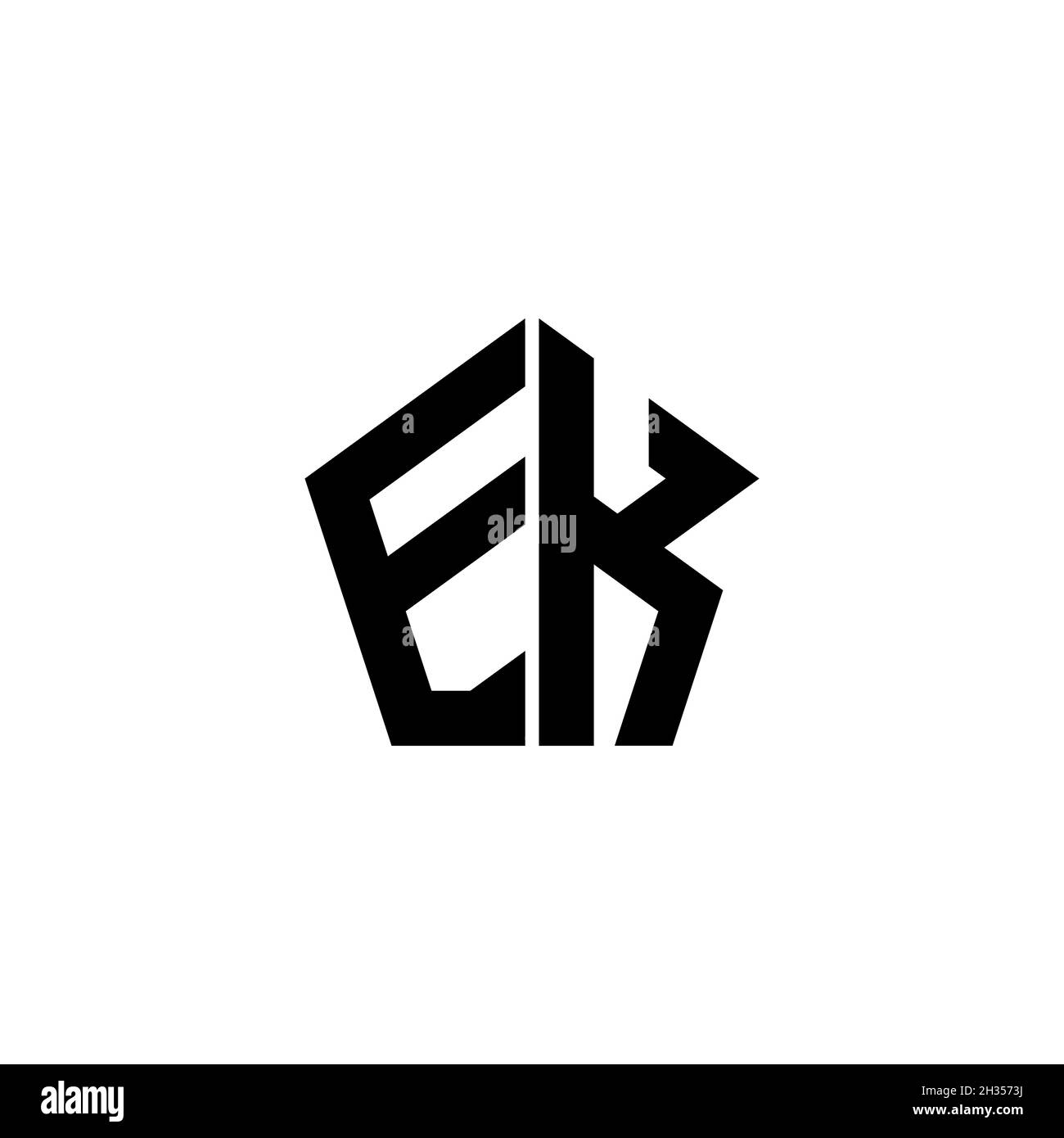 EM Monogram logo letter with Gemoteric line rounded shape style design ...