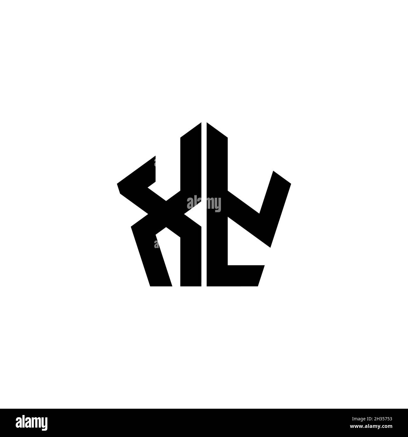 XY Monogram logo letter with Gemoteric line rounded shape style design ...