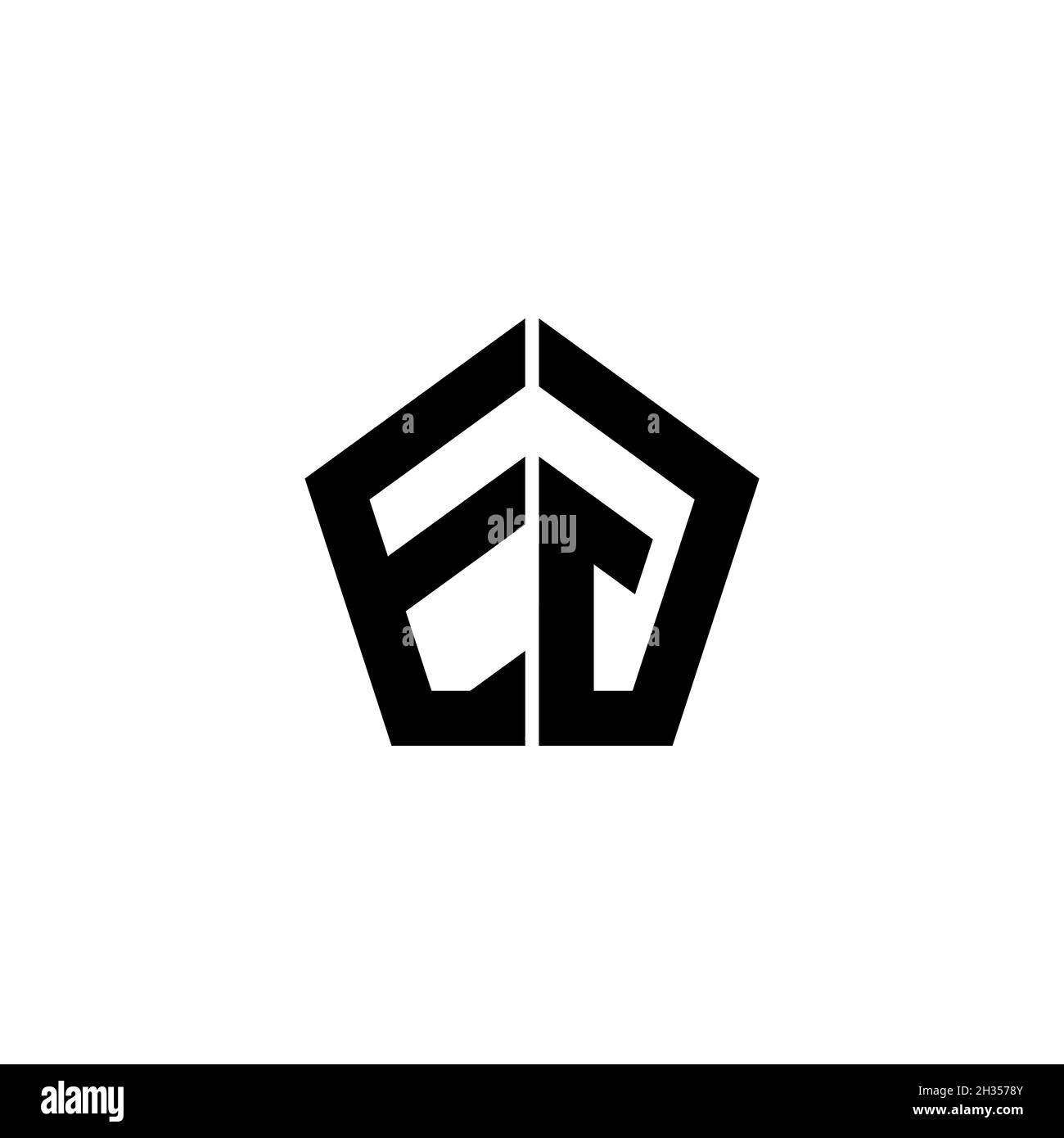EG Monogram logo letter with polygonal geometric shape style design ...