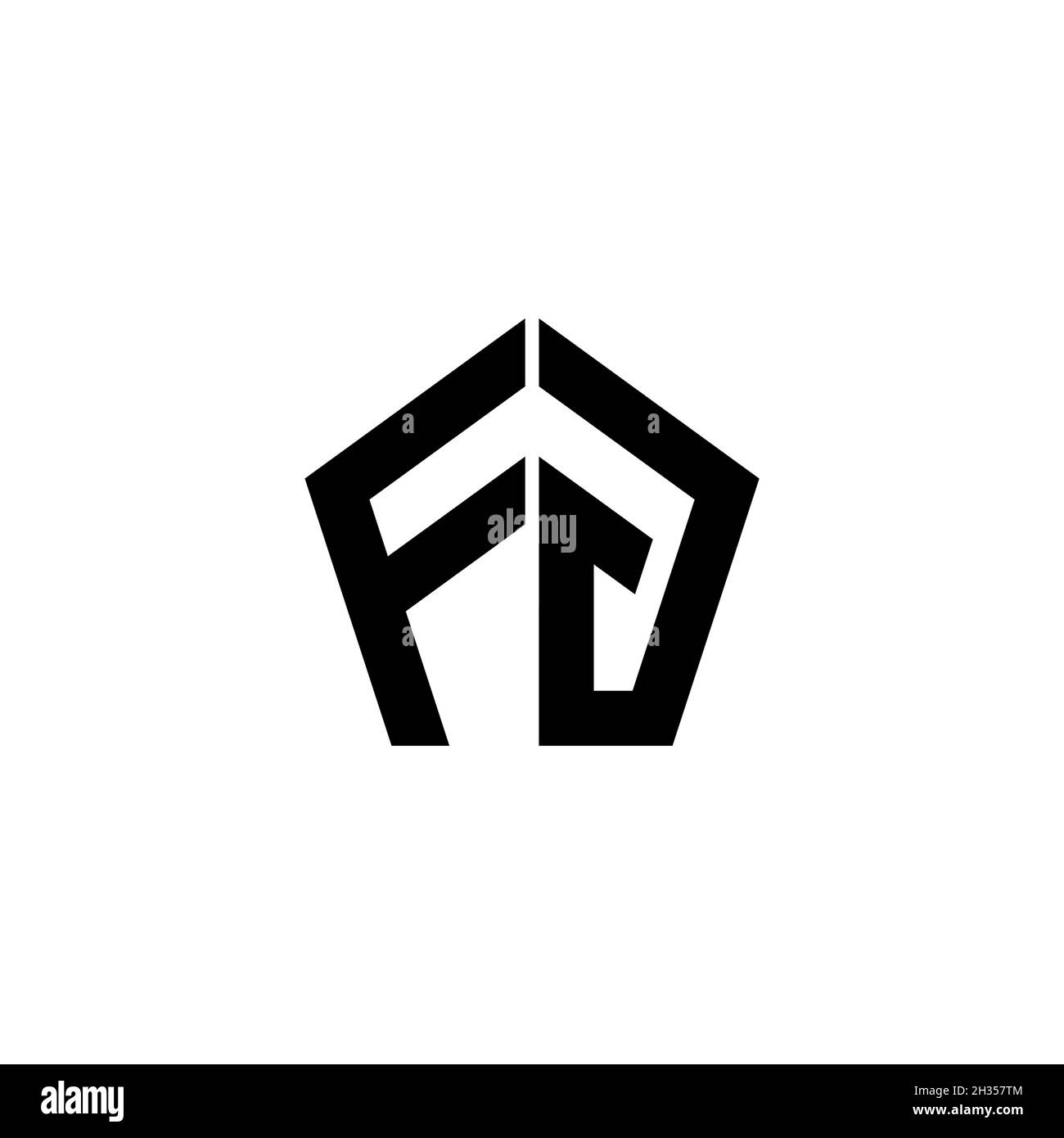 FG Monogram logo letter with polygonal geometric shape style design ...