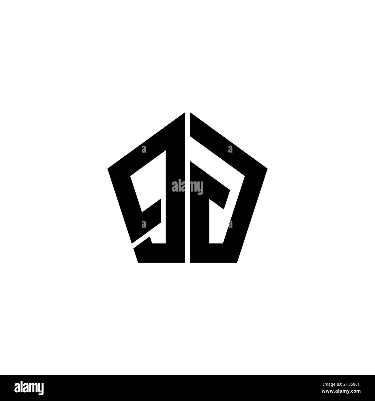 QG Monogram logo letter with polygonal geometric shape style design ...