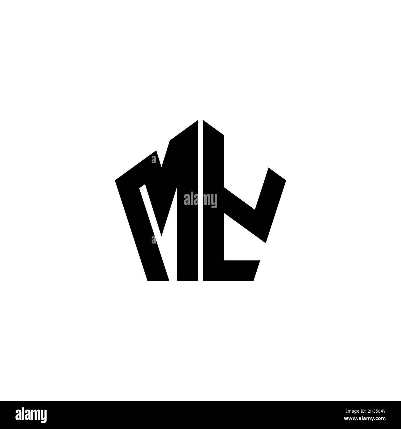 MY Monogram logo letter with polygonal geometric shape style design ...