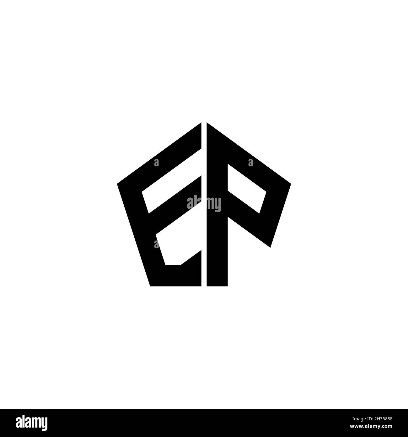EP Monogram logo letter with polygonal geometric shape style design ...