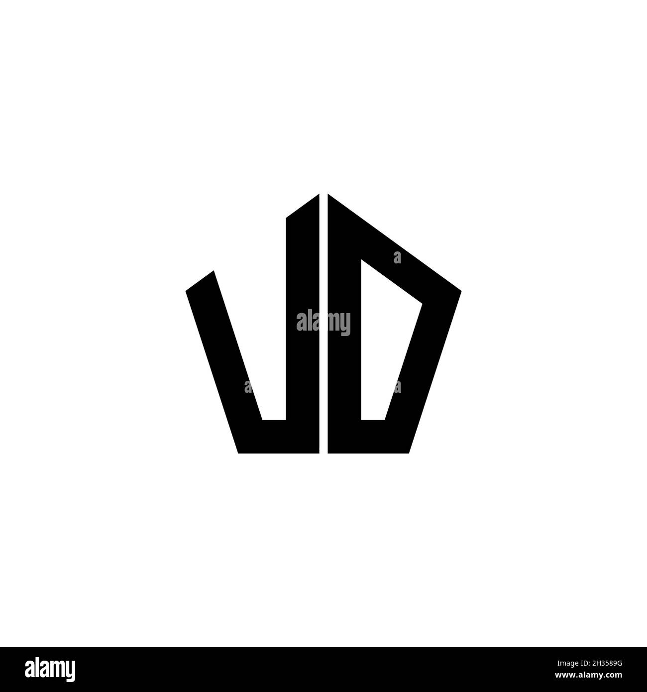 UO Monogram logo letter with polygonal geometric shape style design ...