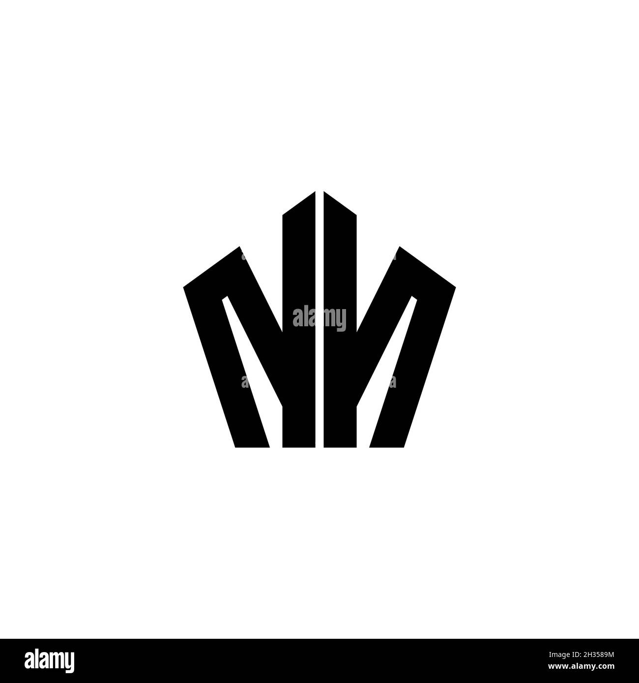 NN Monogram logo letter with polygonal geometric shape style design ...