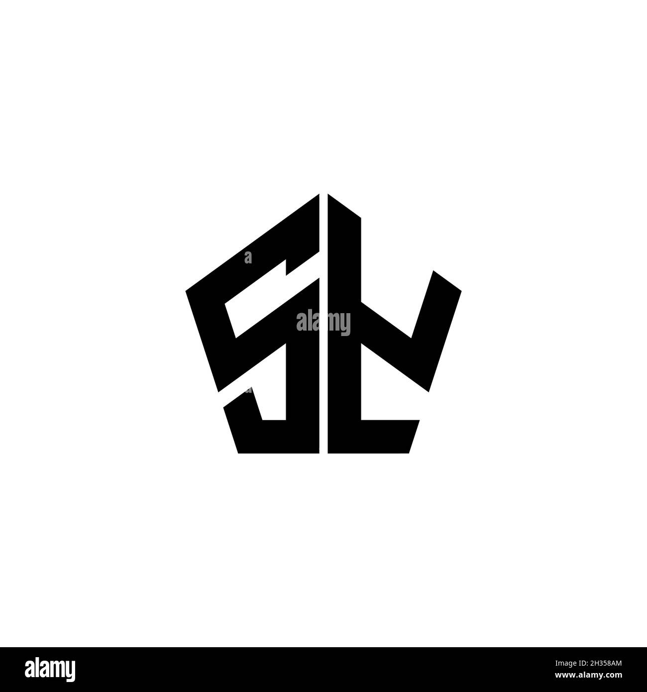 SY Monogram logo letter with polygonal geometric shape style design ...