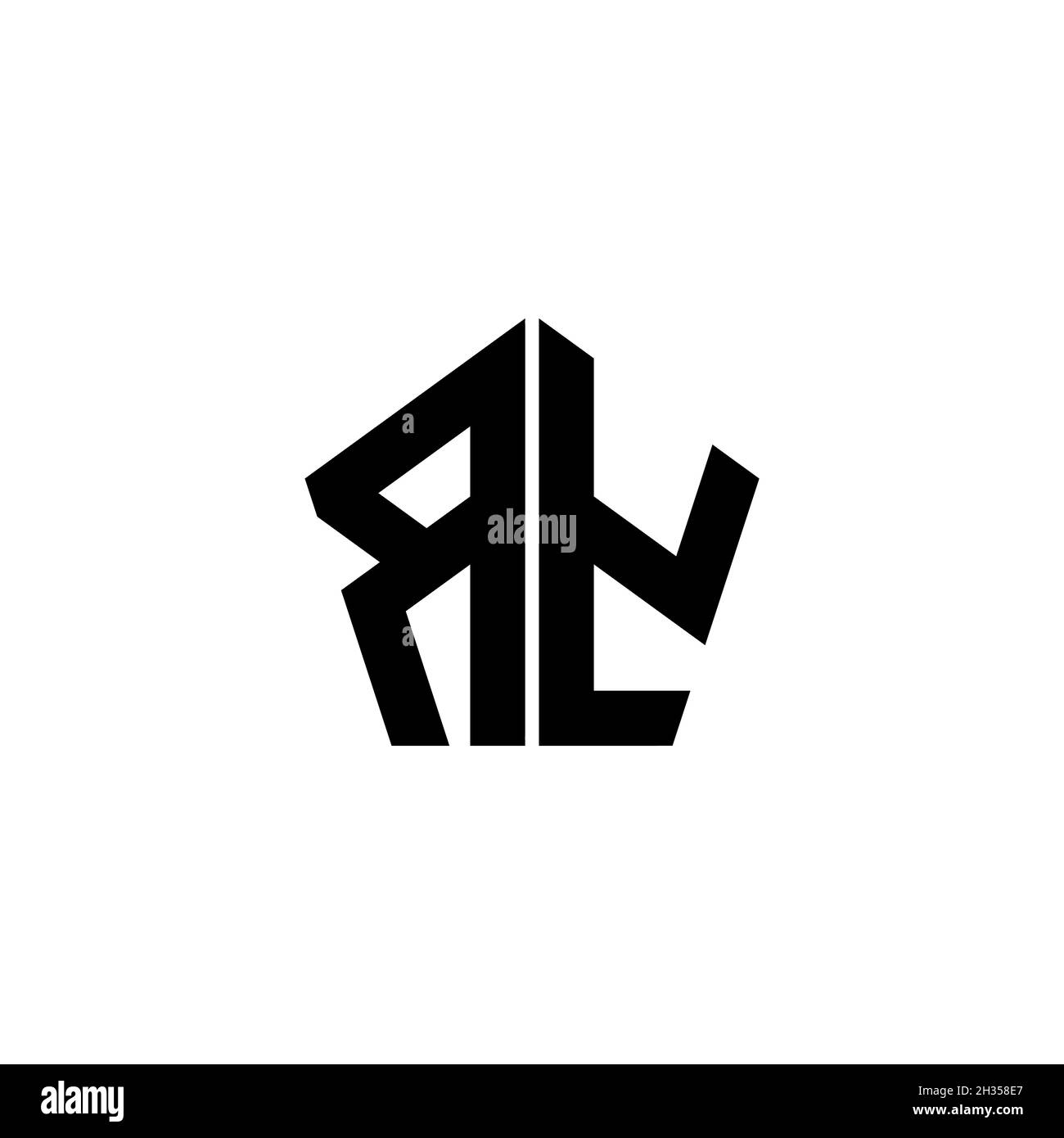 RY Monogram logo letter with polygonal geometric shape style design ...