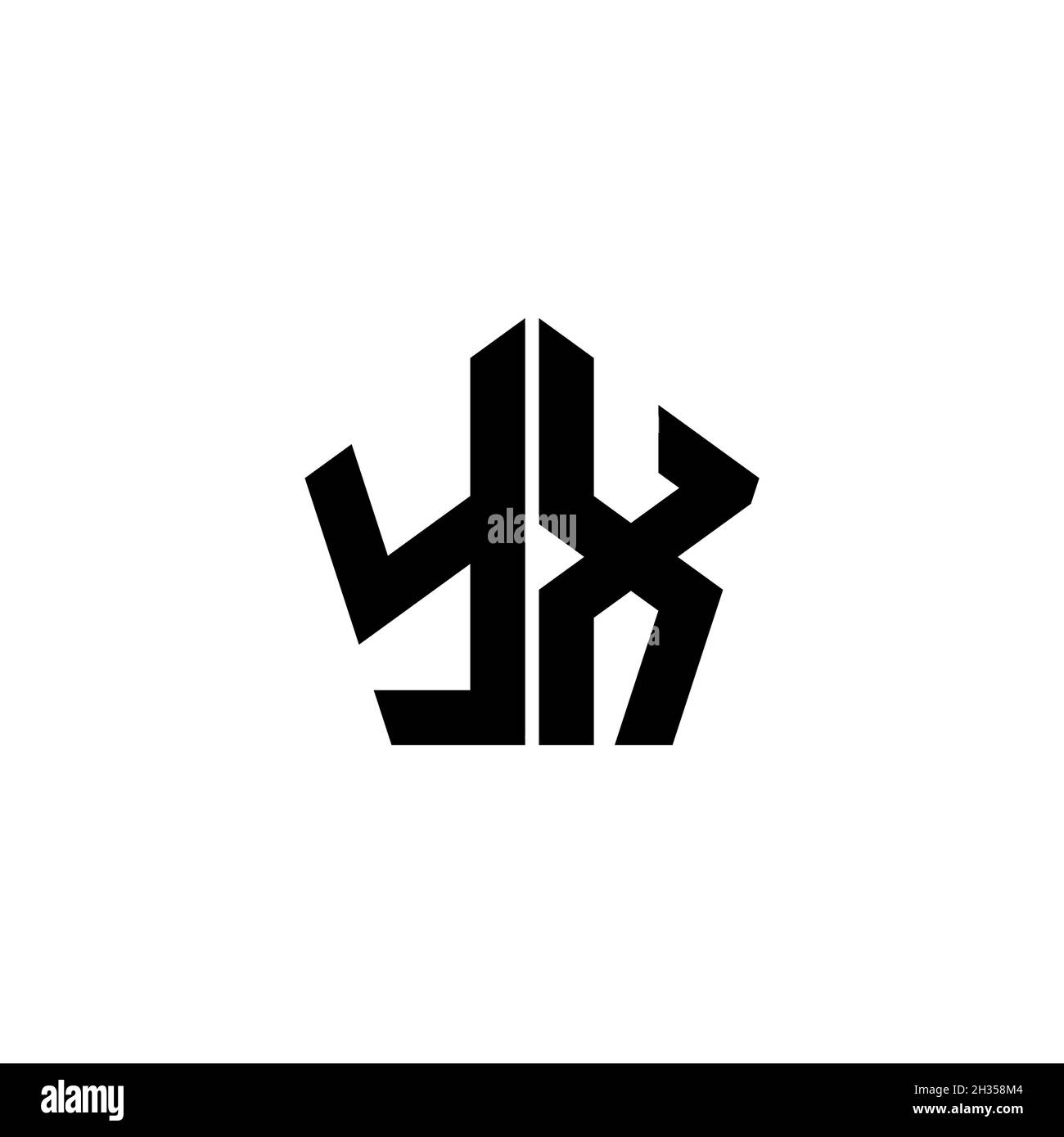 YX Monogram logo letter with polygonal geometric shape style design ...