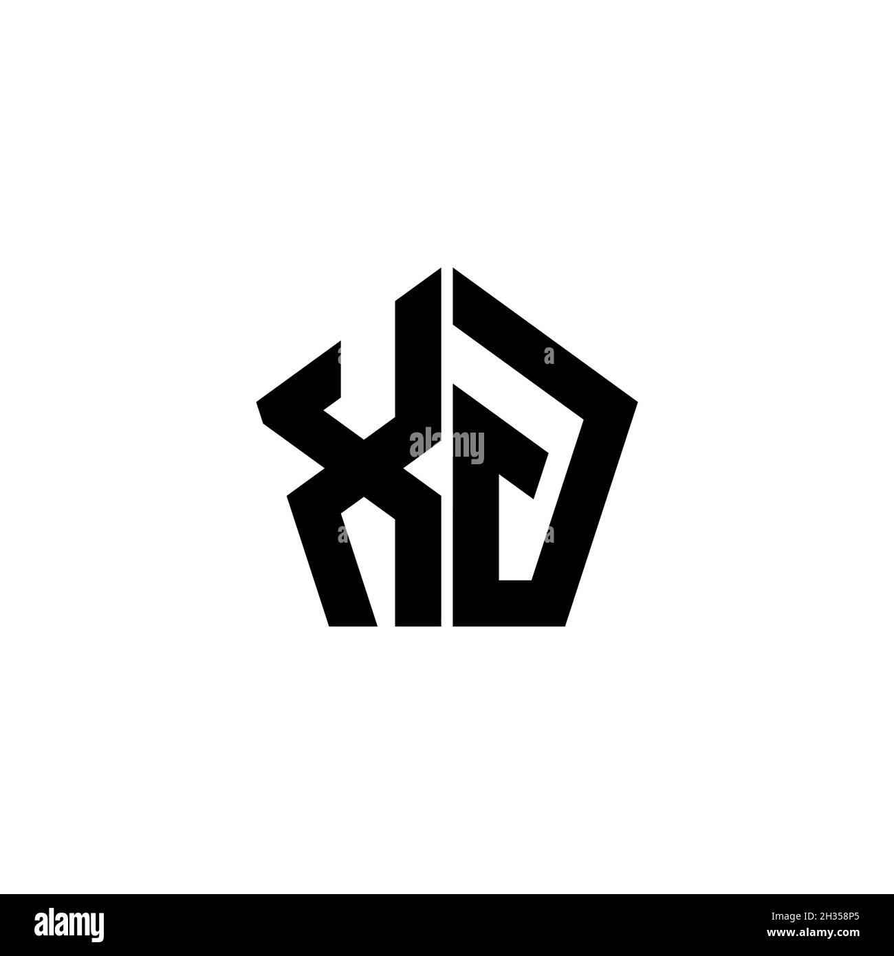 XG Monogram logo letter with polygonal geometric shape style design ...