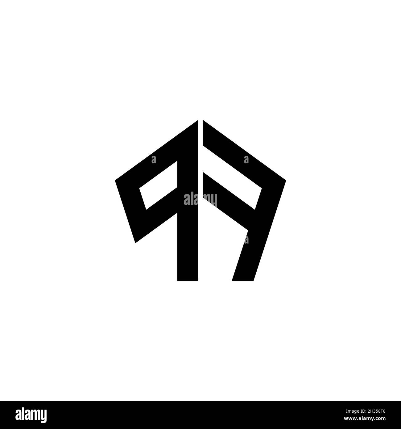 PF Monogram logo letter with polygonal geometric shape style design ...