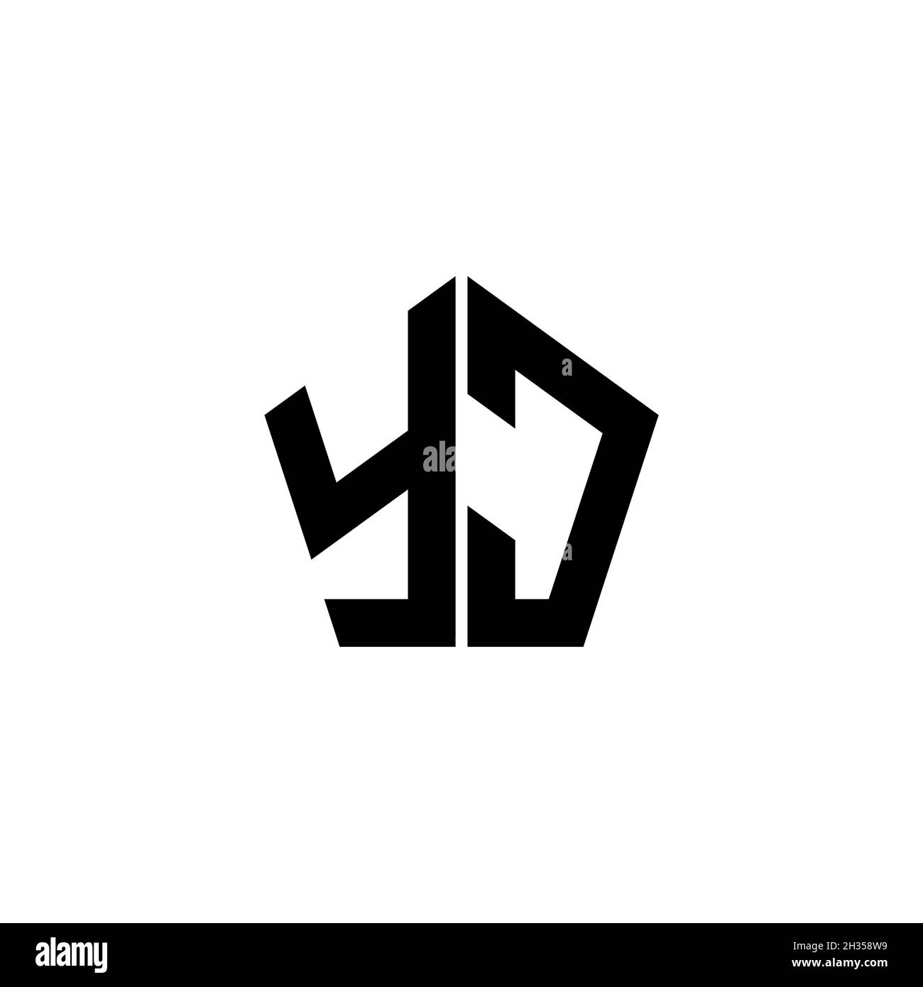 YC Monogram logo letter with polygonal geometric shape style design ...