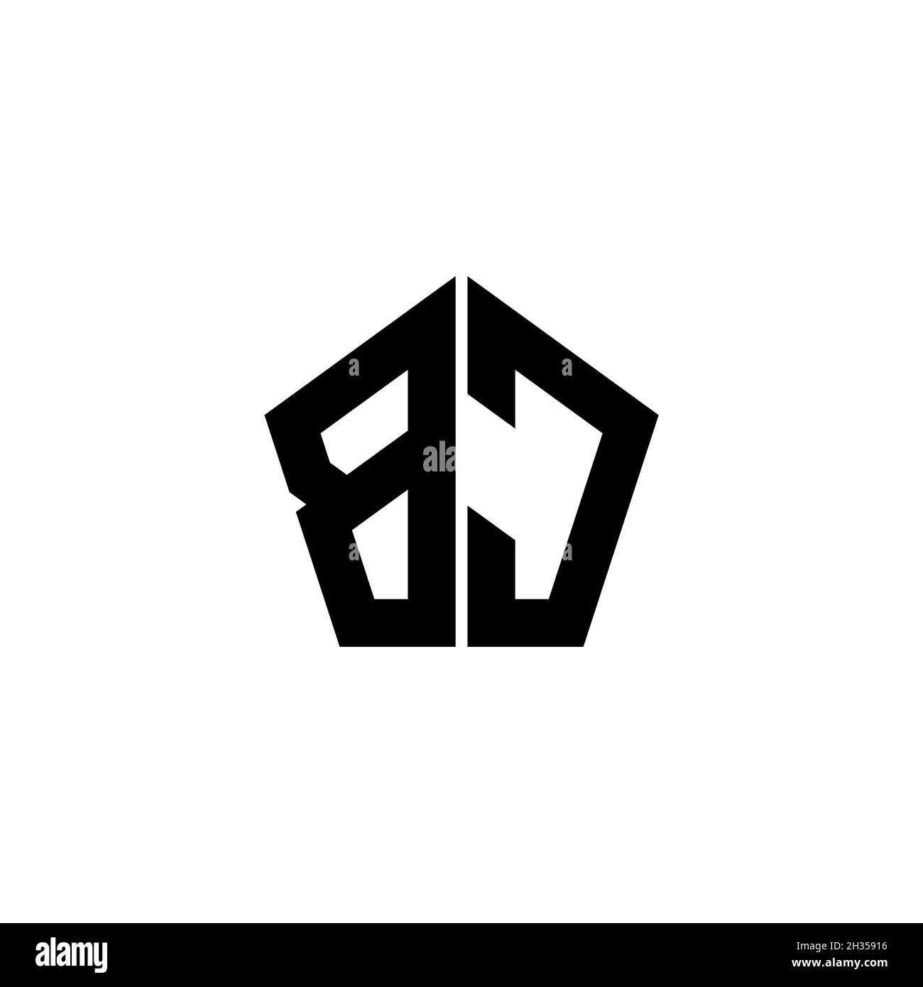 BC Monogram logo letter with polygonal geometric shape style design ...