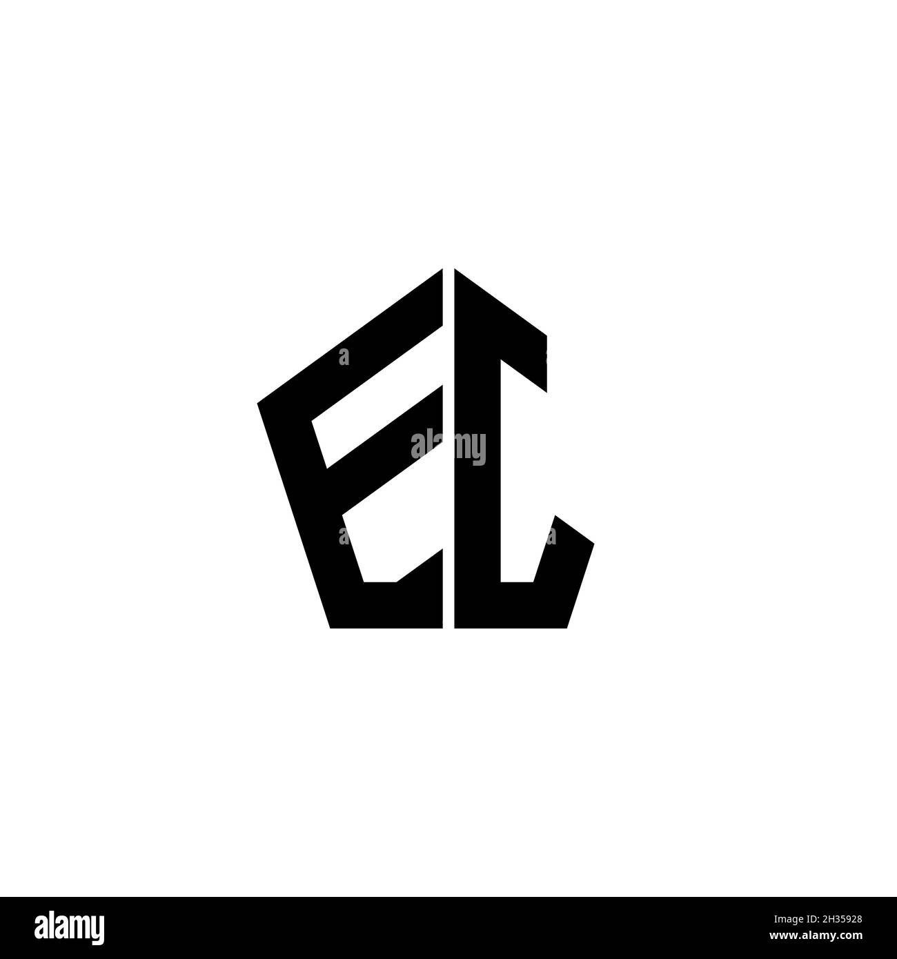 EJ Monogram logo letter with polygonal geometric shape style design ...