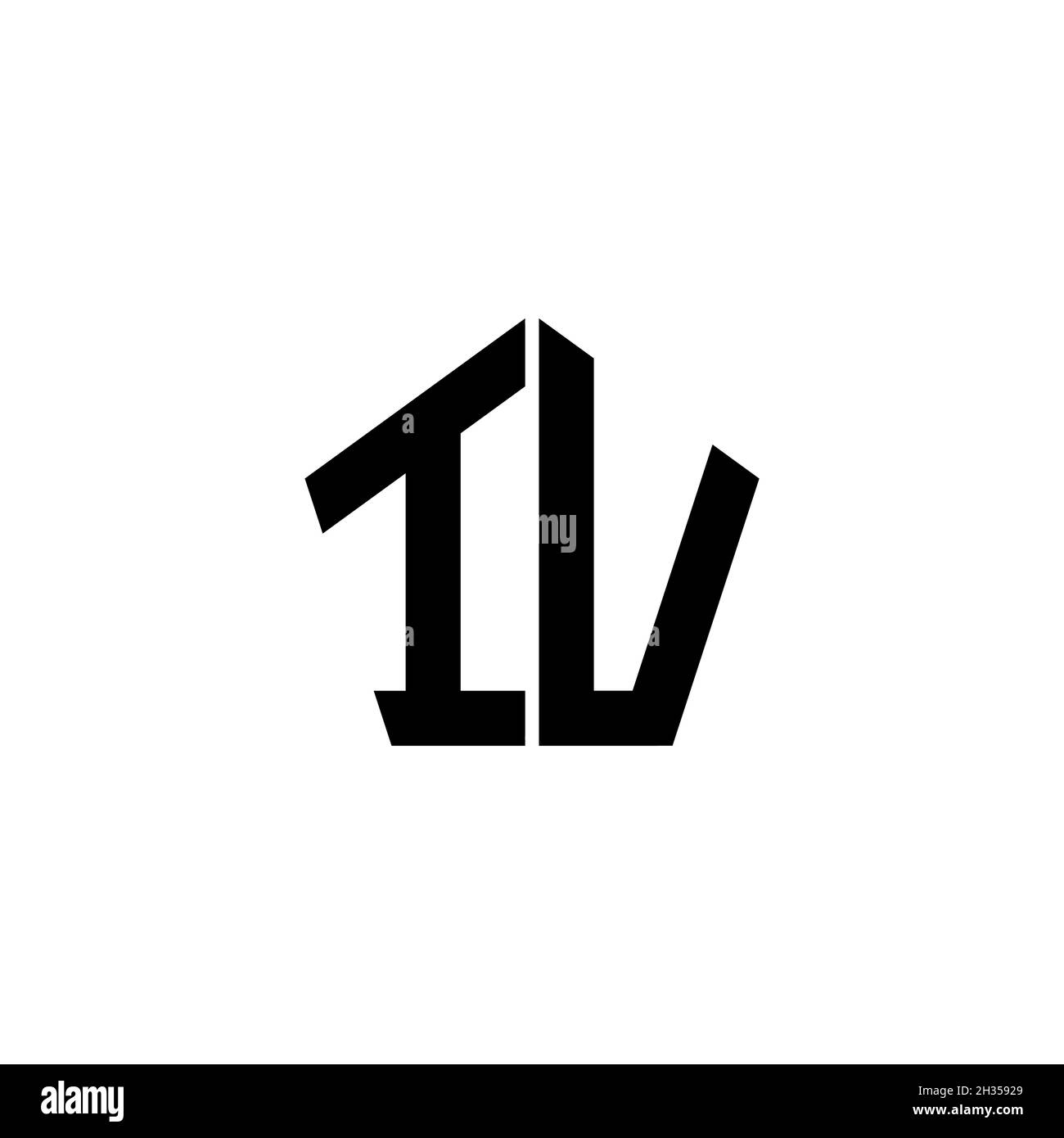 IU Monogram logo letter with polygonal geometric shape style design isolated on white background. Star polygonal, shield star geometric. Stock Vector