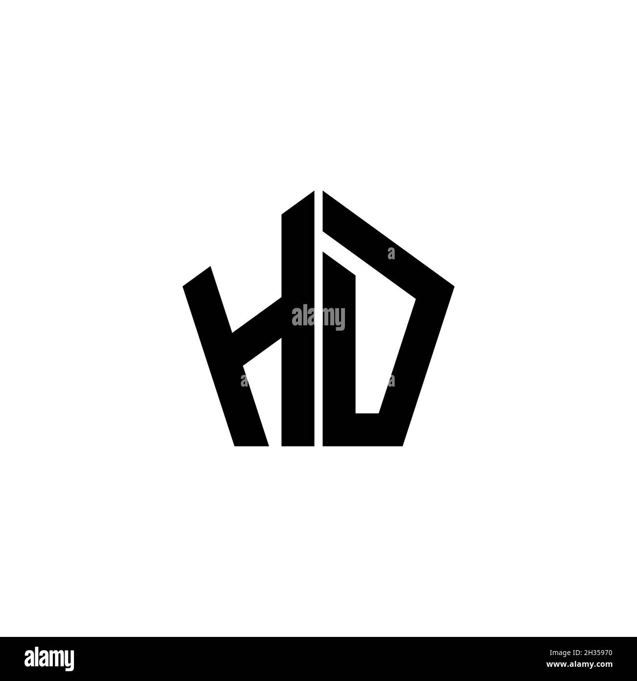 HD Monogram logo letter with polygonal geometric shape style design ...